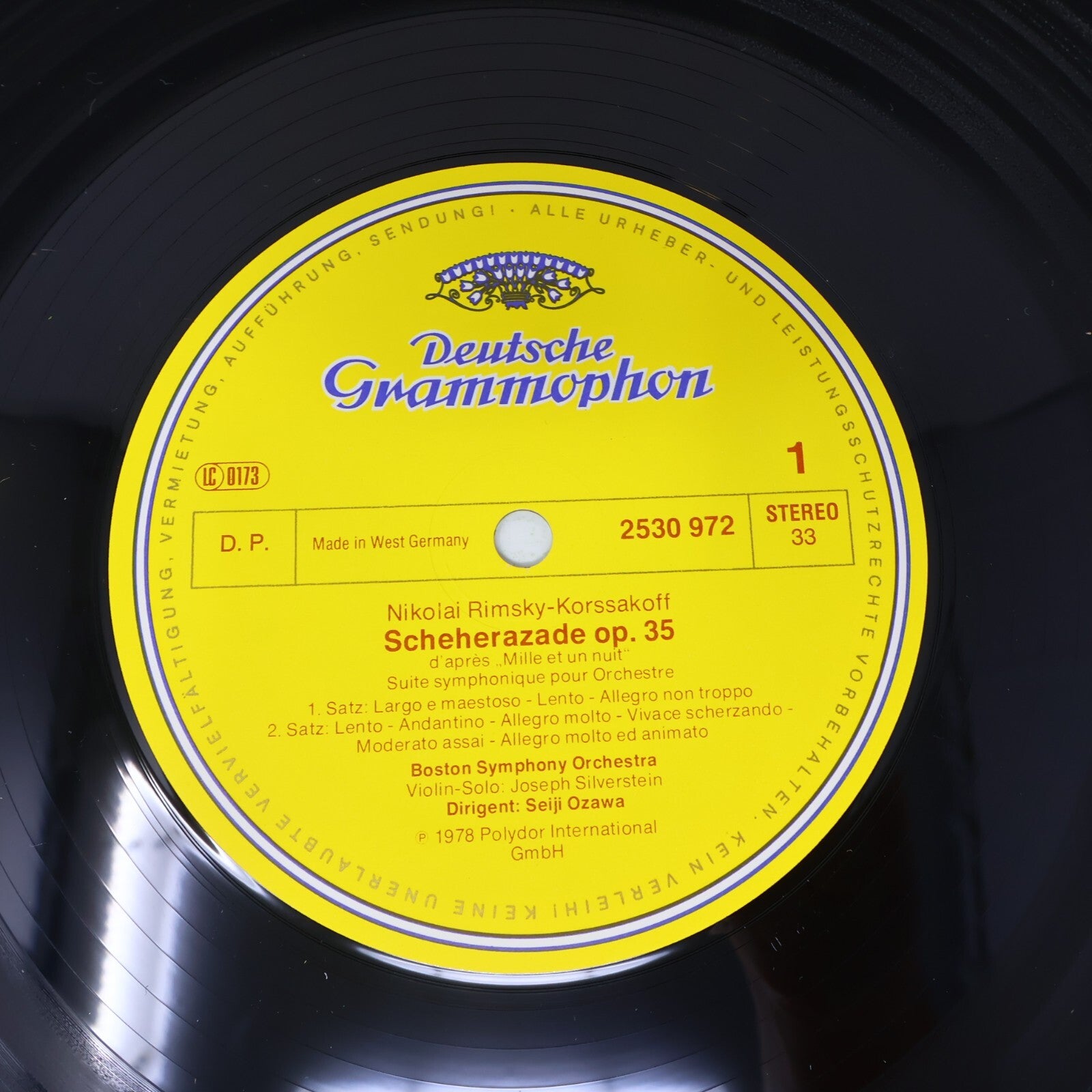 Nikolai Rimsky-Korsakoff Scheherazade Seiji Ozawa Boston LP Record 25390 972