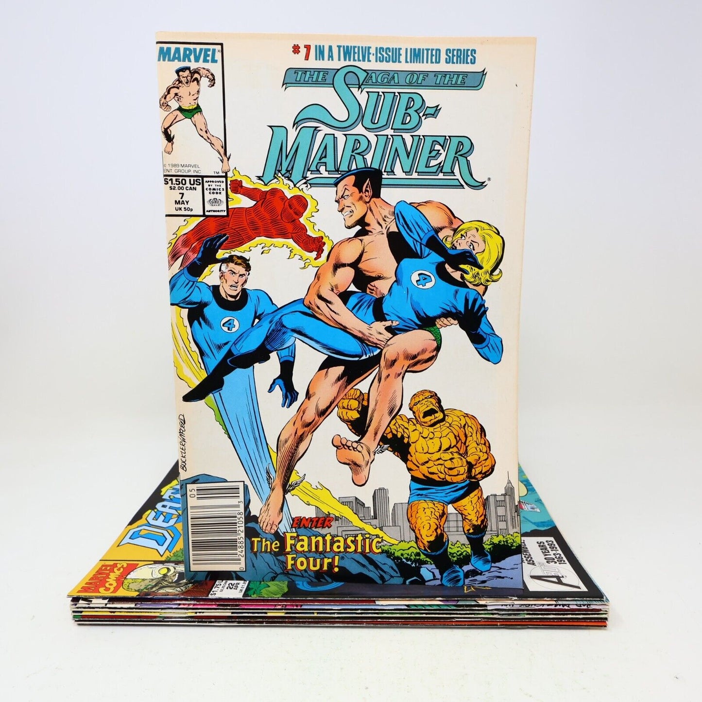 Lot of 9 Mixed Marvel Comics Psi Force Saint Sinner Sub-Mariner Deathlok 1989-93
