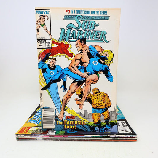 Lot of 9 Mixed Marvel Comics Psi Force Saint Sinner Sub-Mariner Deathlok 1989-93