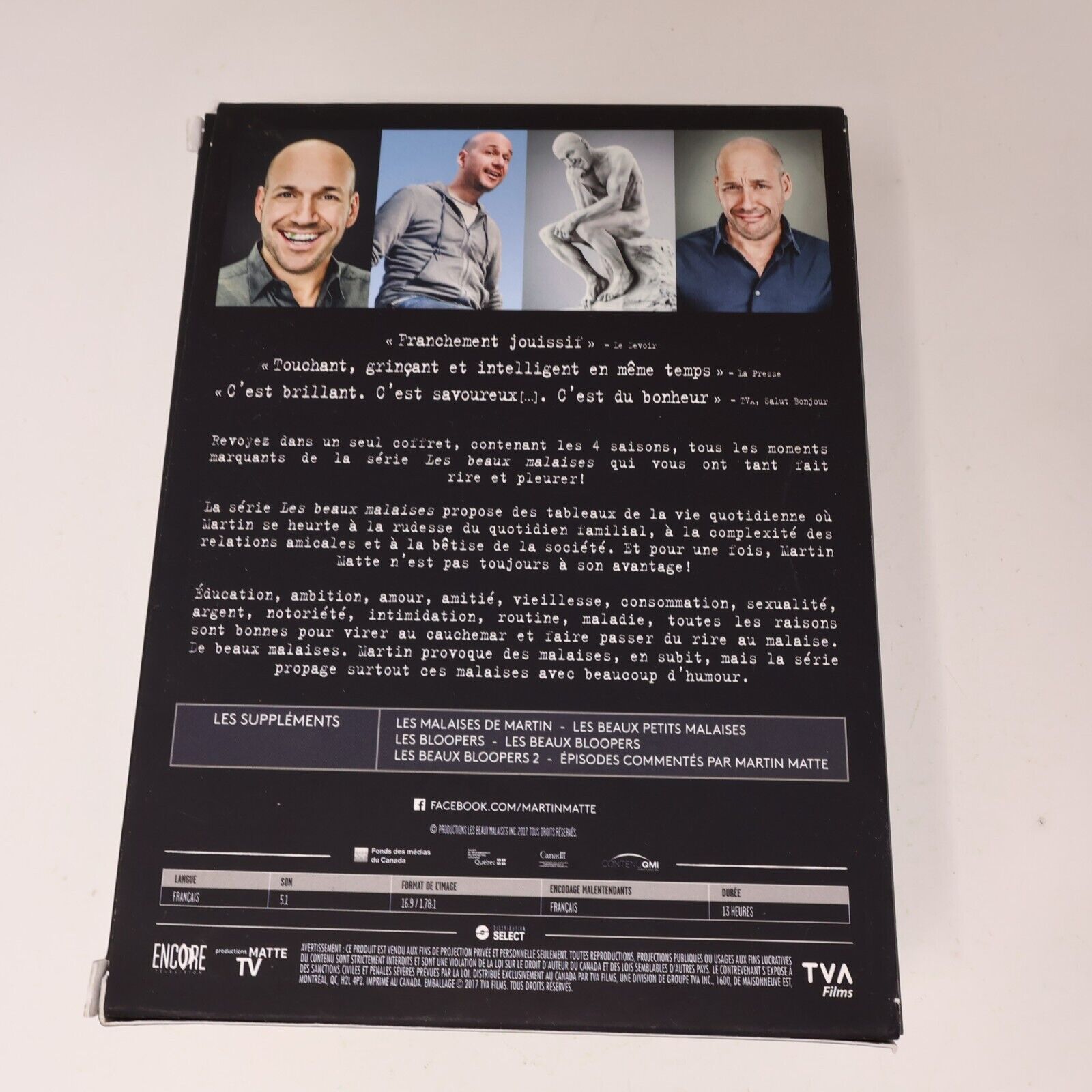 Les Beaux Malaises L'intégrale 3 Saisons + la Finale DVD Martin Matte Français