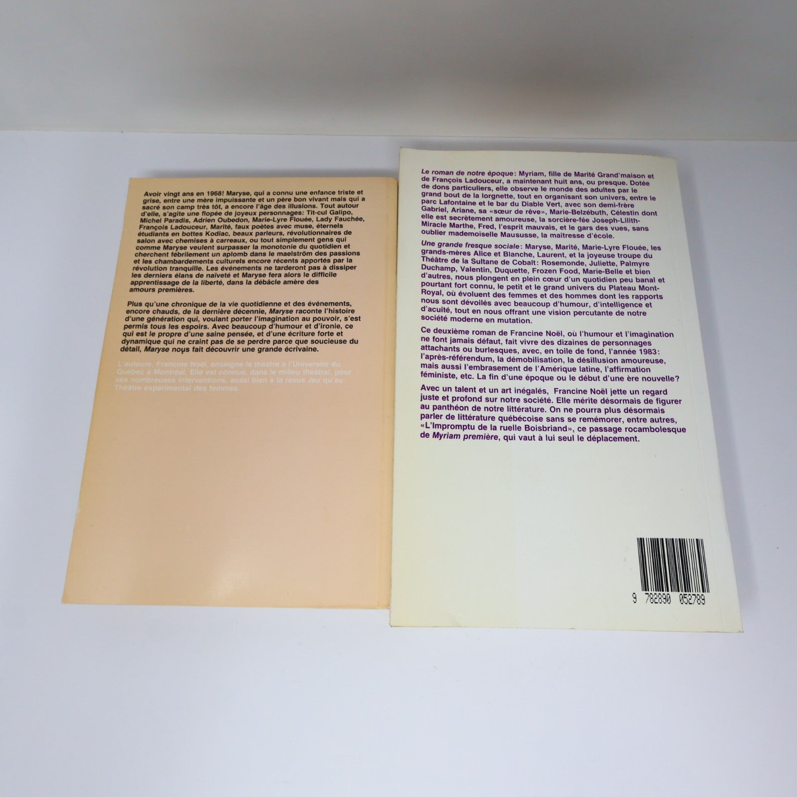 Francine Noël Lot 2 Livres Myriam Première/Maryse Littérature Québécoise Roman