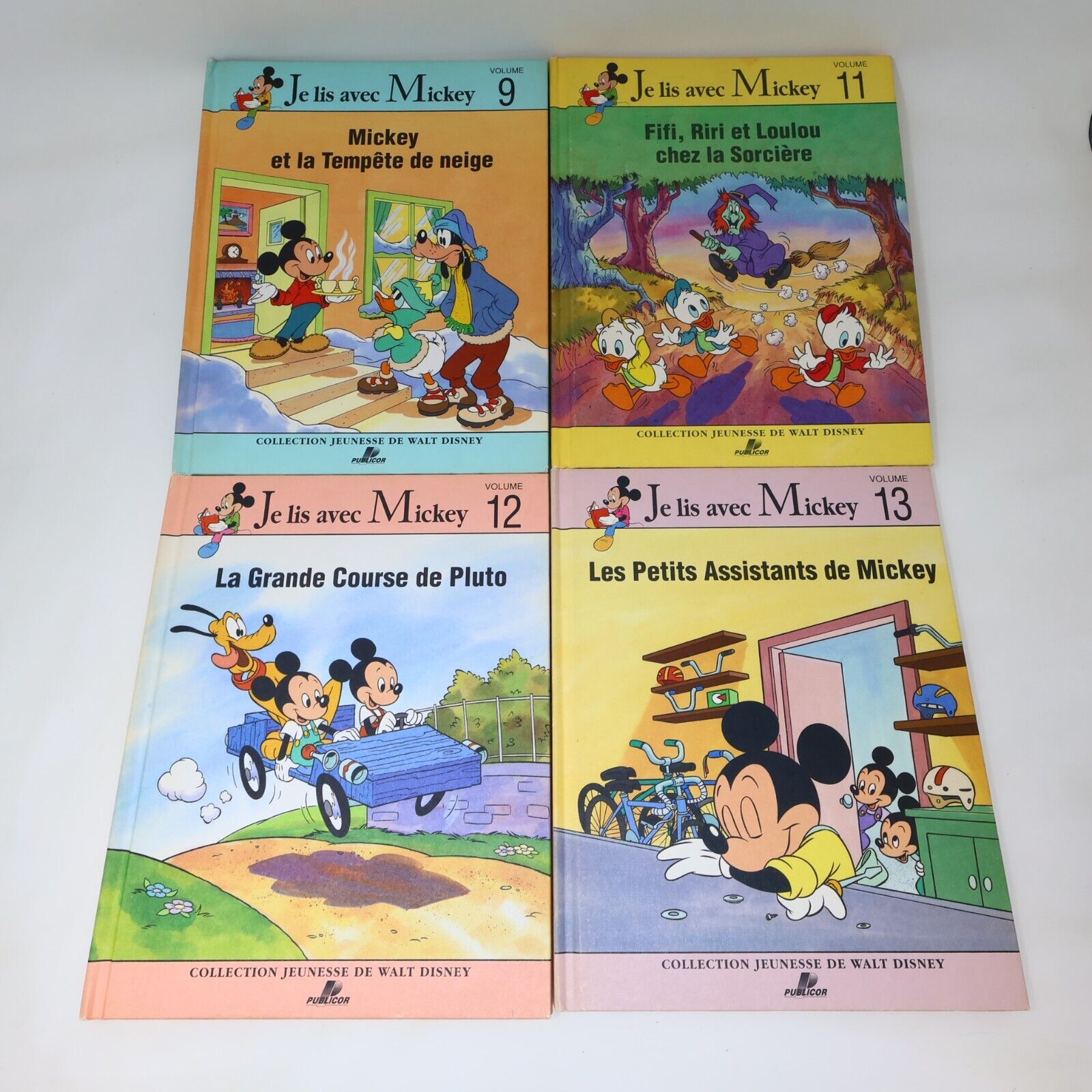 Lot 17 Livres Je Lis avec Mickey Walt Disney Publicor Jeunes Enfants Français HC