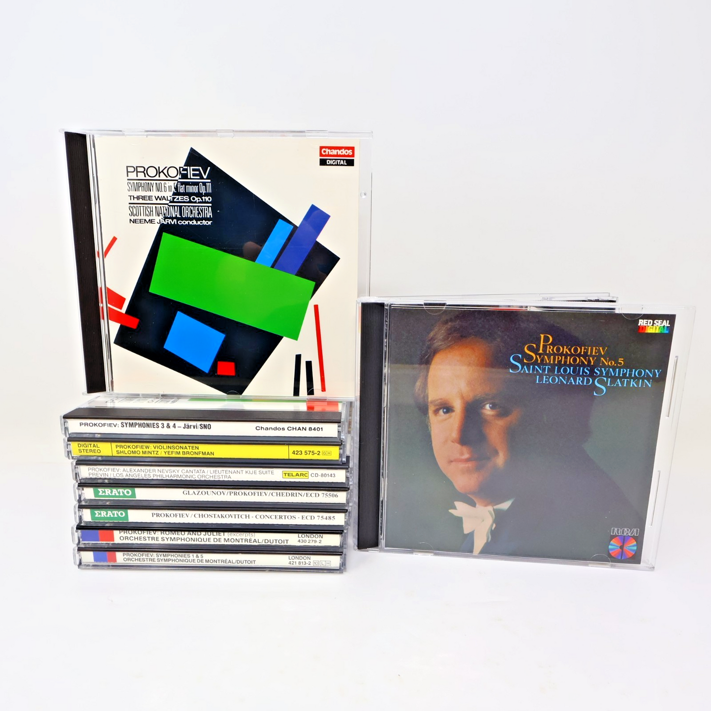 Sergei Prokofiev 9 CDs Lot Symphonies 1 & 5/Romeo & Juliet Excerpts Classical