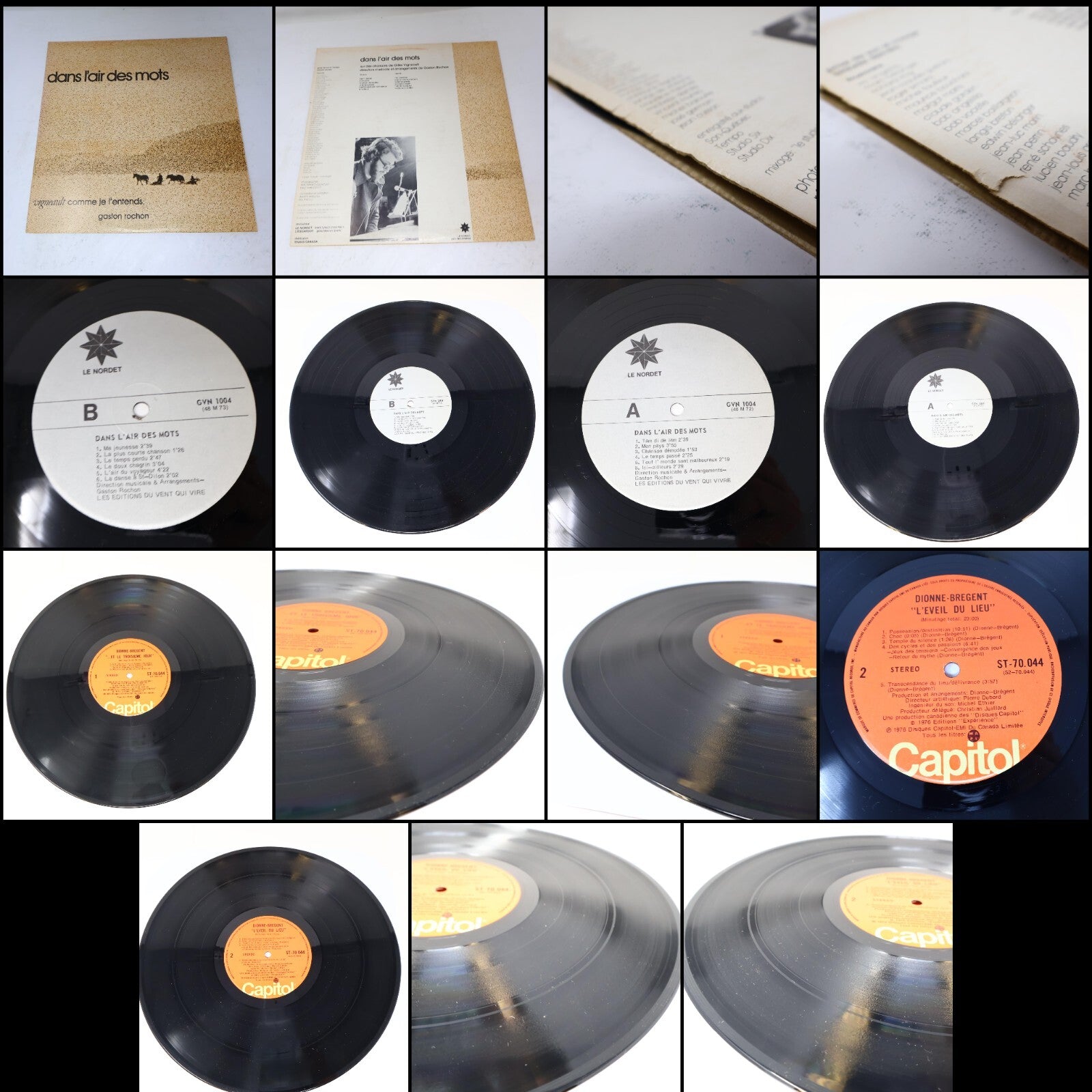 Pop Québécois 1960-70-80s Lot 20 Disques LP Thibeault/Baillargeon/Brault/Toupin