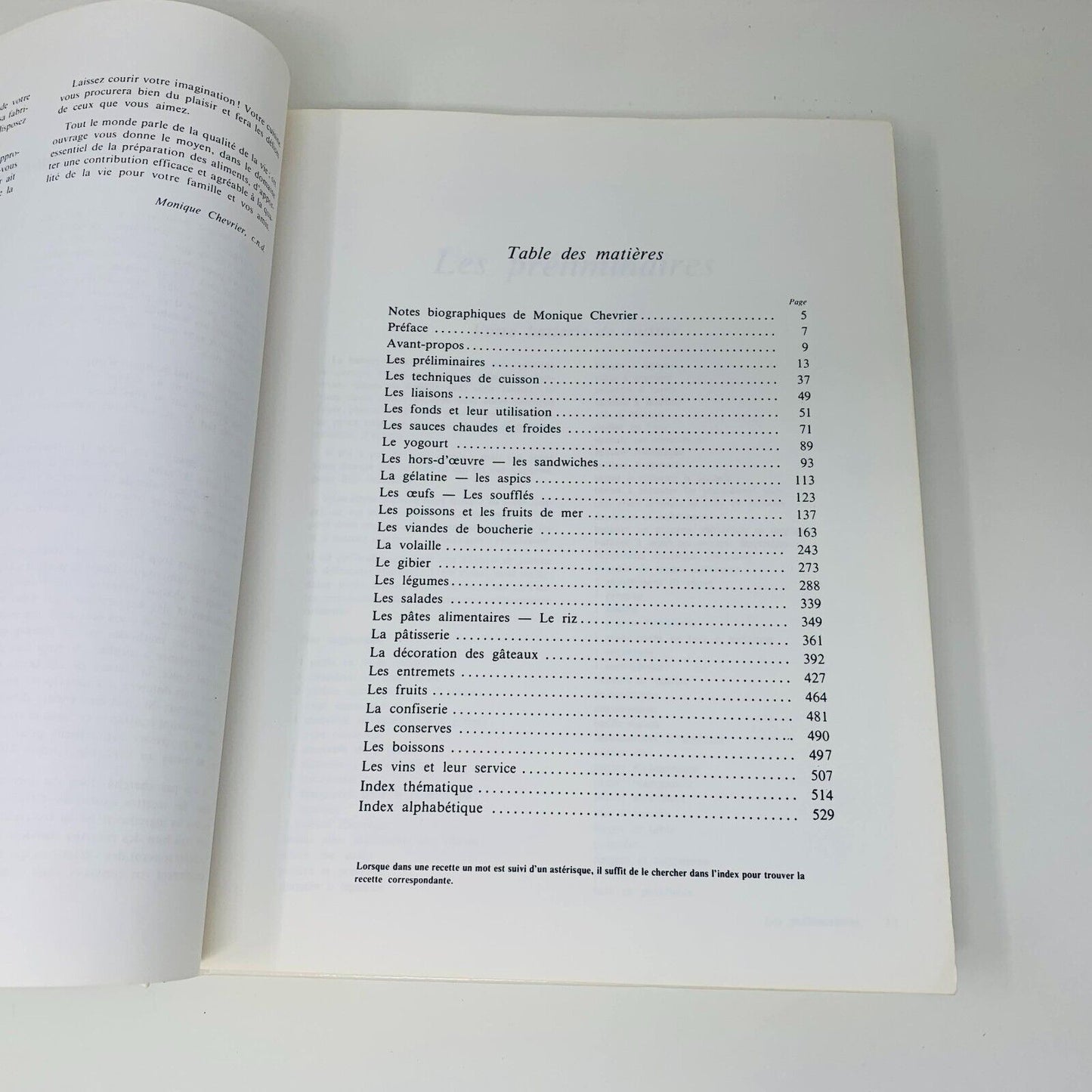 1978 La Cuisine de Monique Chevrier Sa Technique ses Recettes Livre en Français