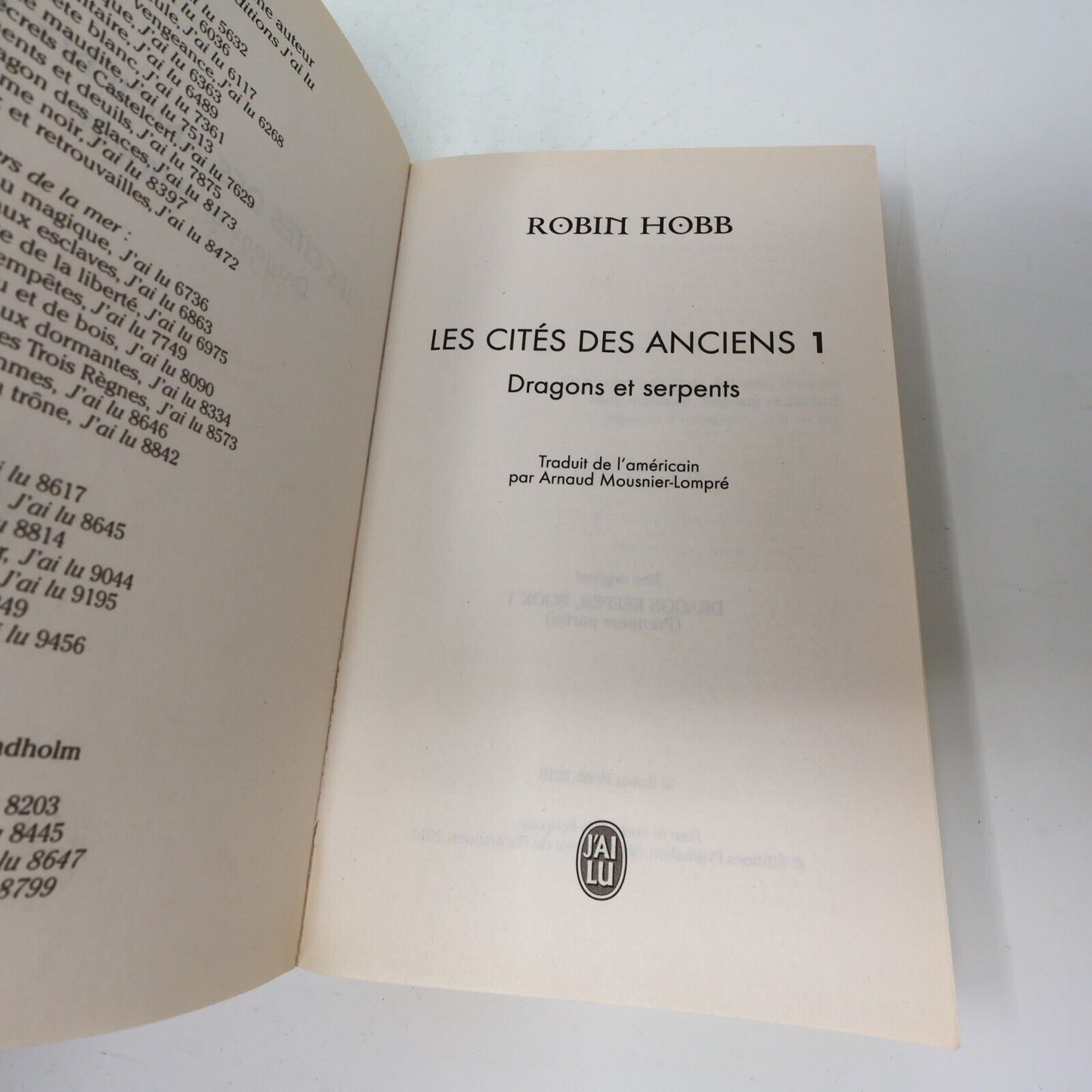 Les Cités des Anciens #1-8 Lot 8 Livres Robin Hobb Série Complète Jai Lu 2010s