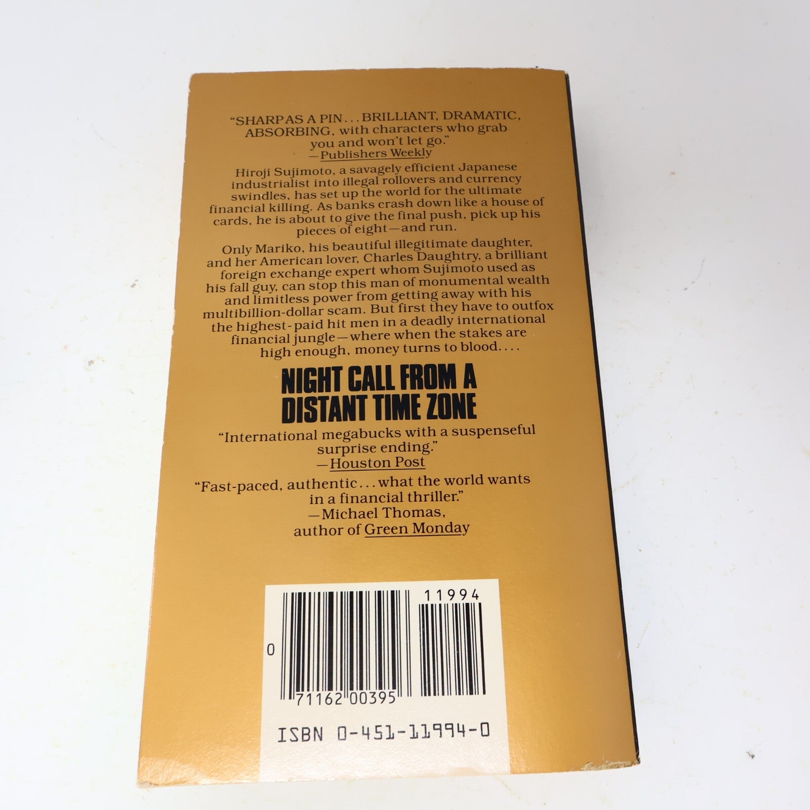 1983 Night Call From a Distant Time Zone Herbert Lieberman Signet Thriller Book