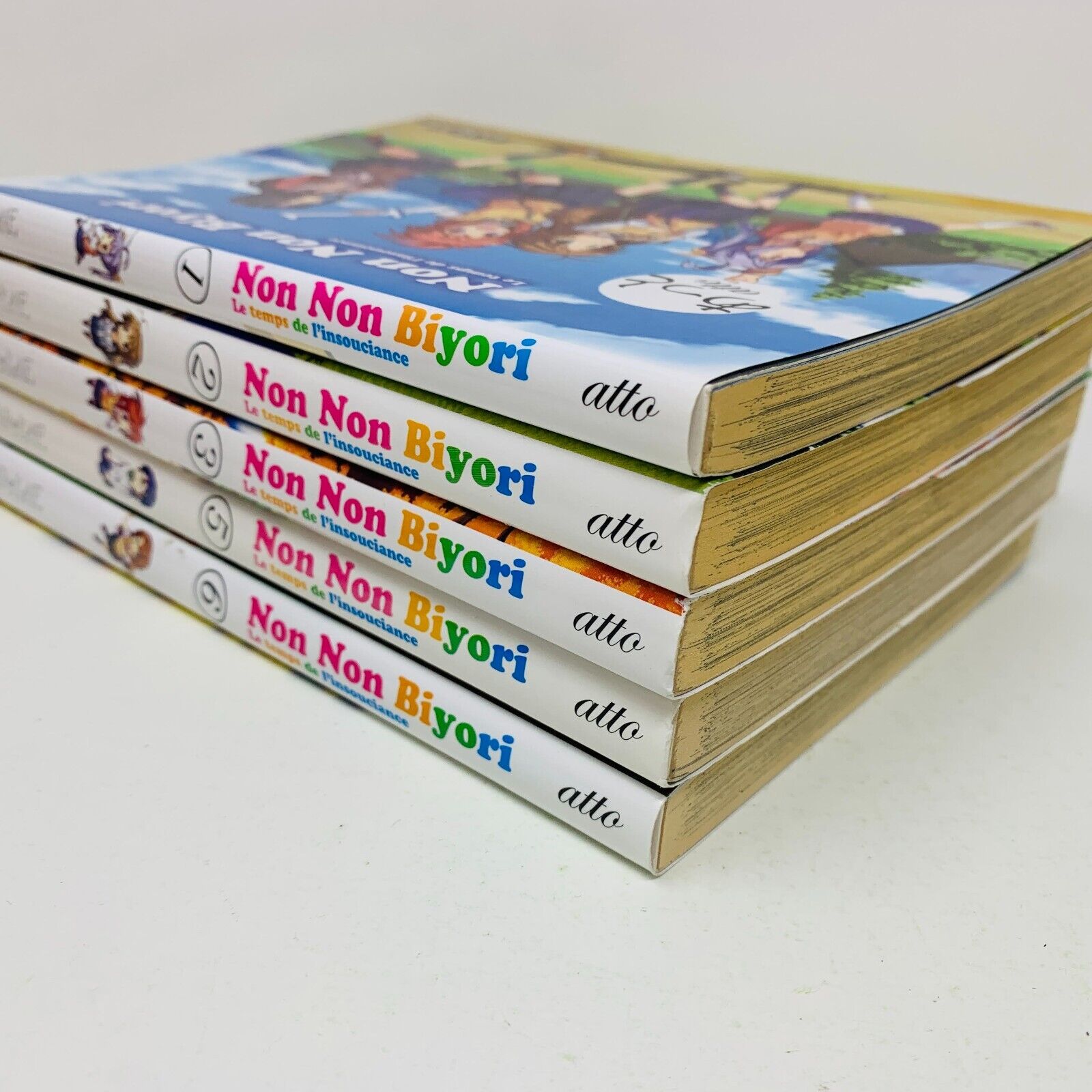 5x Non Non Biyori #1-2-3 5-6 Clair de Lune Mangas French Français Atto Lot Set