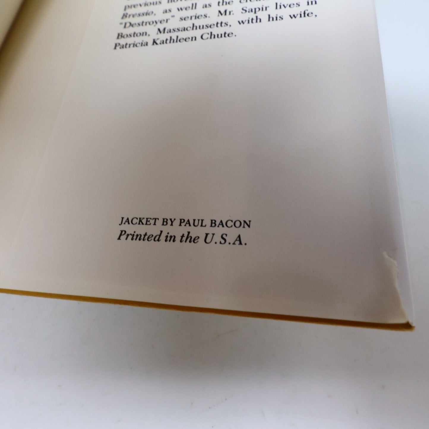 1983 The Body Richard Ben Sapir Mystery Suspense Historical Fiction Doubleday HC