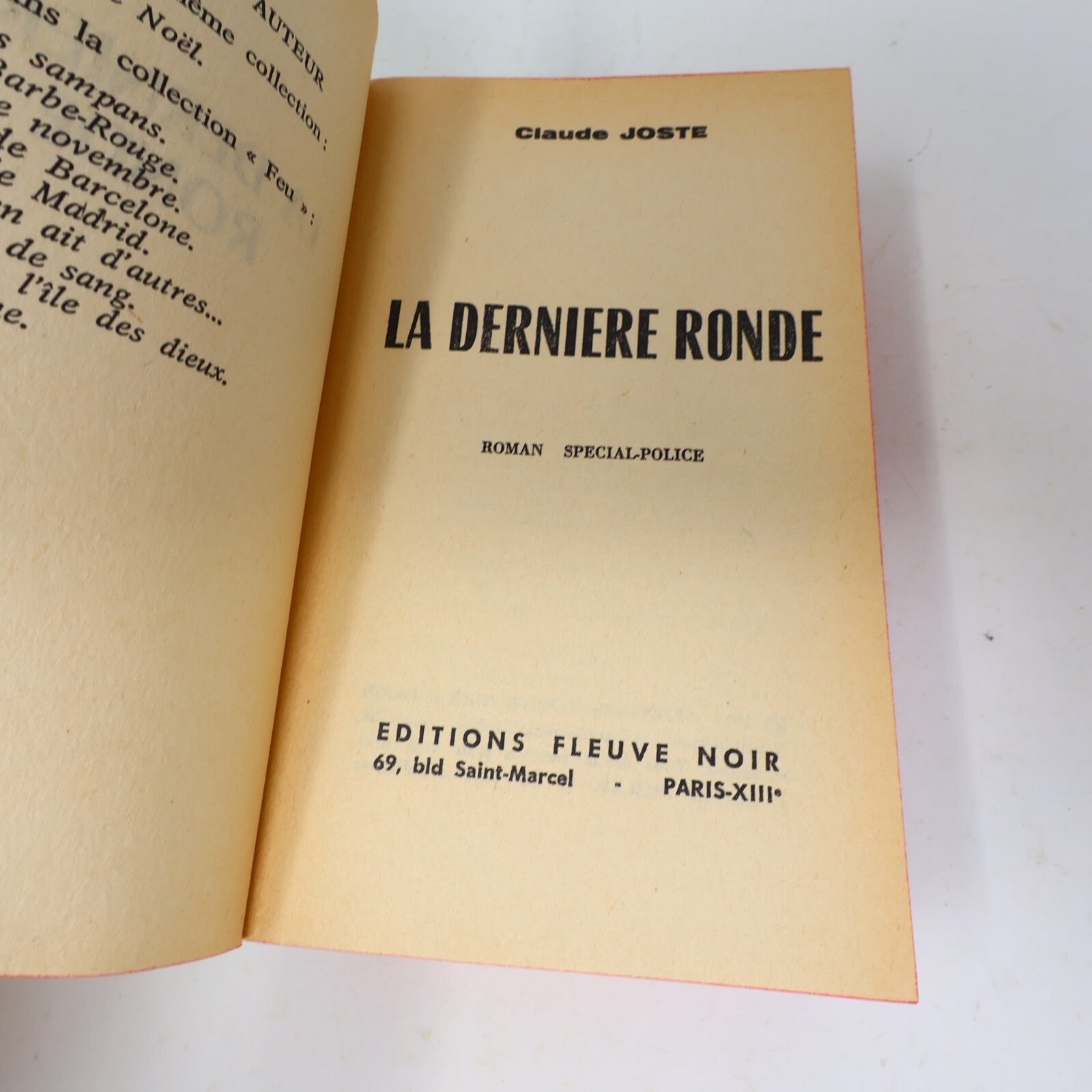 Lot 2 Livres Espionnage Fleuve Noir Ribes/Joste/Arno Le Comte Vous Salue 1960s
