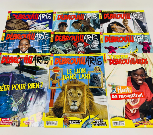 Lot de 9 Magazines Les DébrouillArts & Terre des Débrouillards Enfants Français