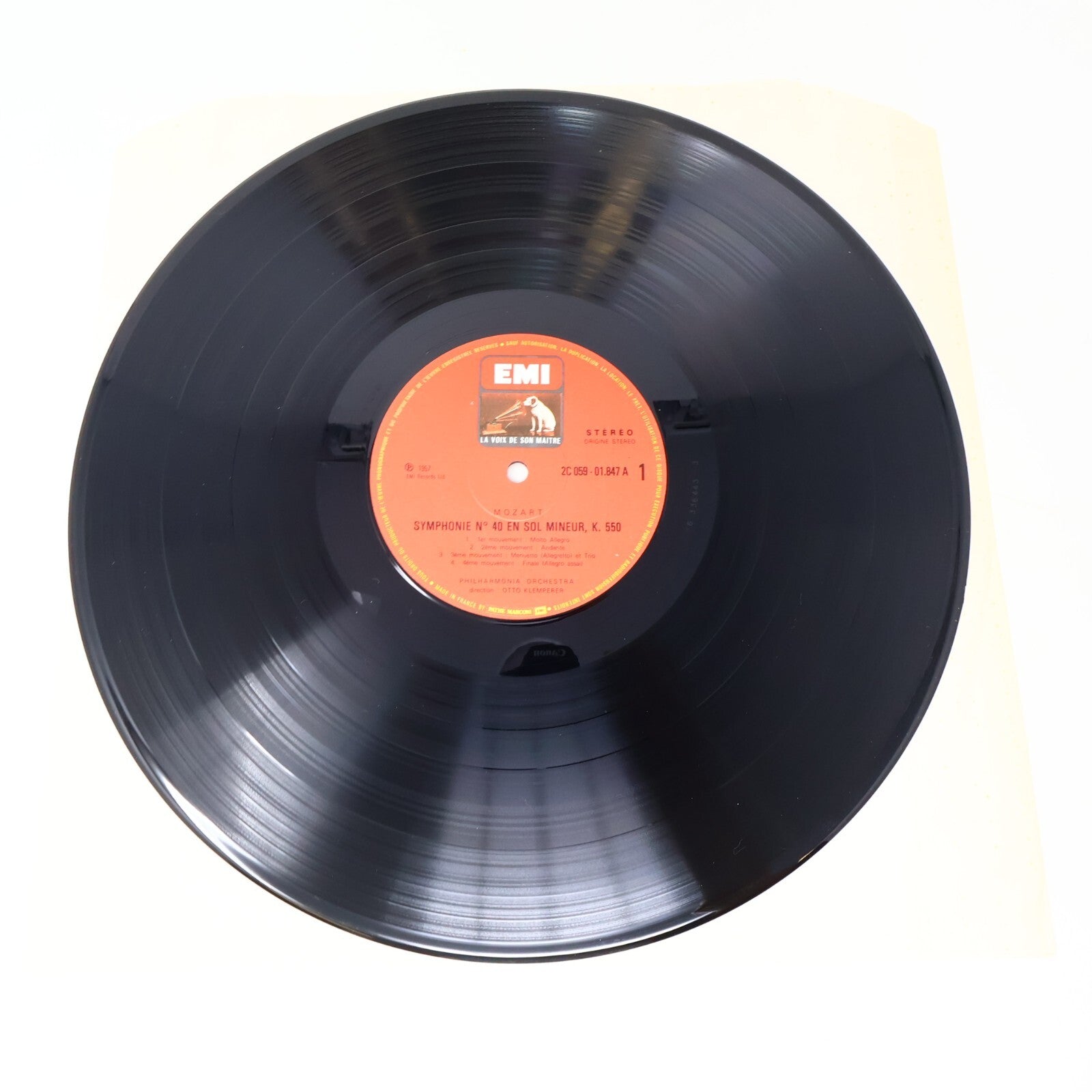 Otto Klemperer Philharmonia Orchestra Mozart Symphonies 40-41 Record C 059-01847