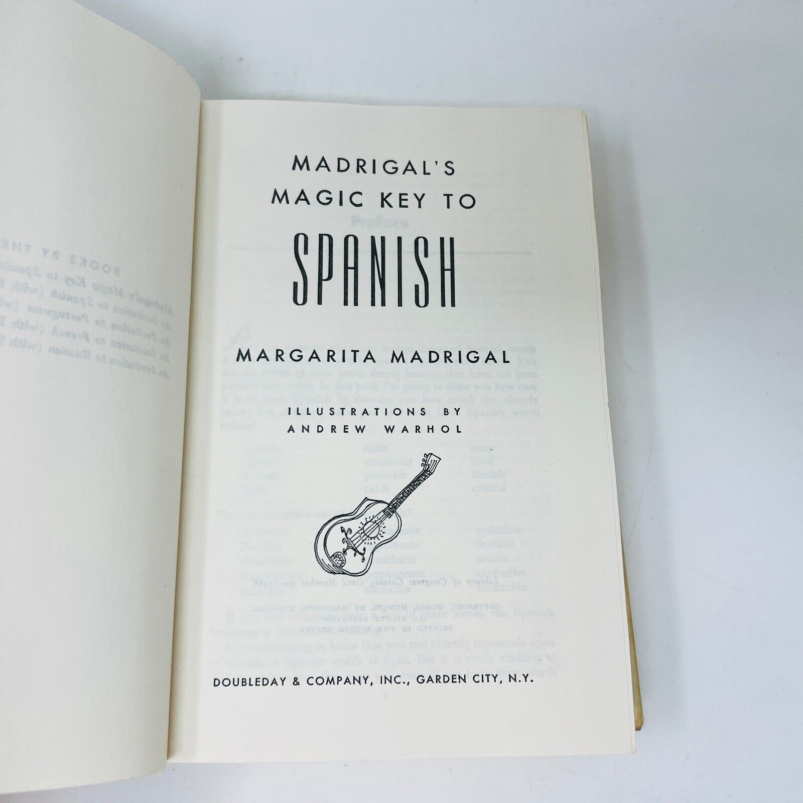 1953 Margarita Madrigal's Magic Key to Spanish Illustrations by Andy Wahrol HC