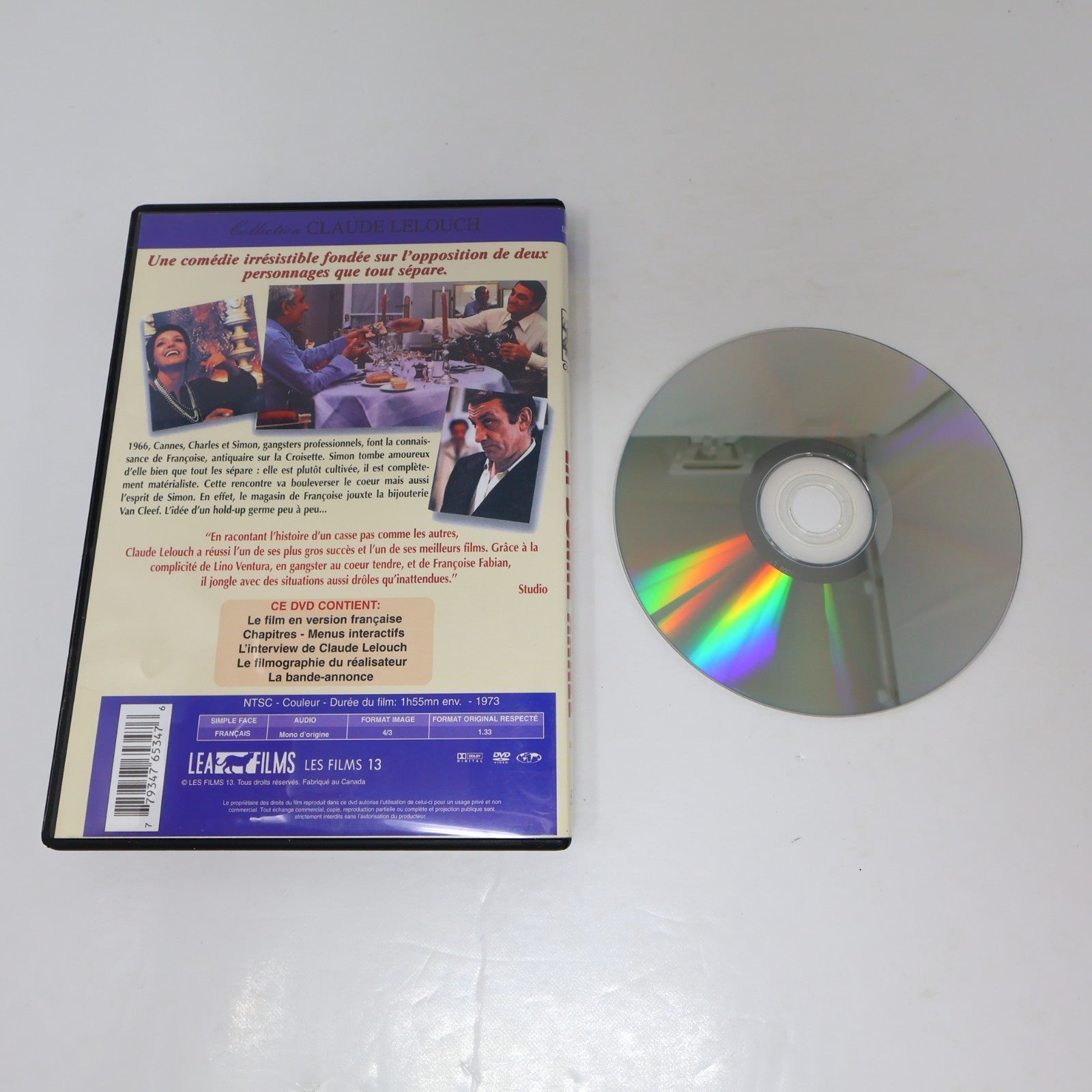 La Bonne Année DVD Lino Ventura/Françoise Fabian Film de Claude Lelouch NTSC