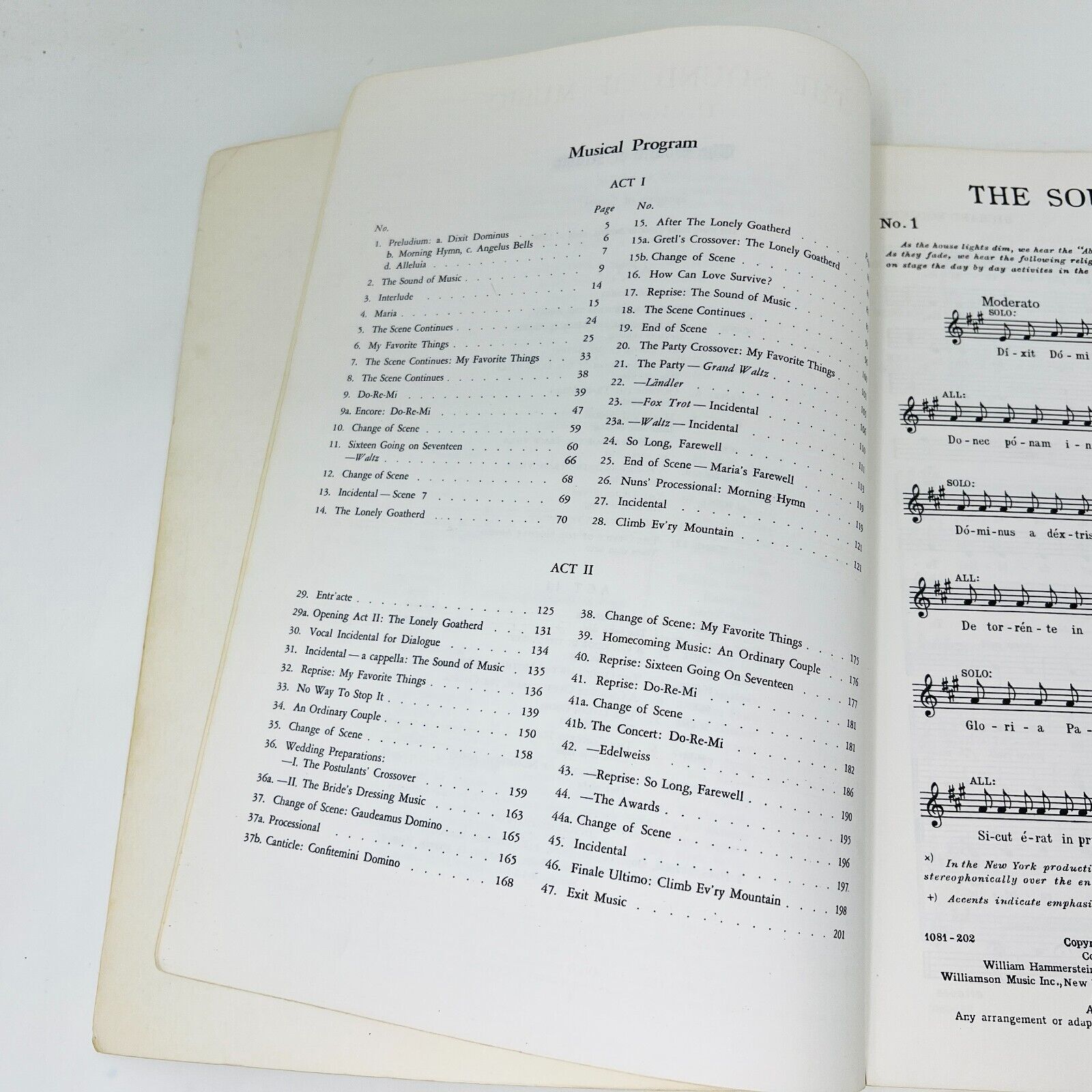1960 The Sound of Music Vocal Score Richard Rodgers/Oscar Hammerstein 2nd PB