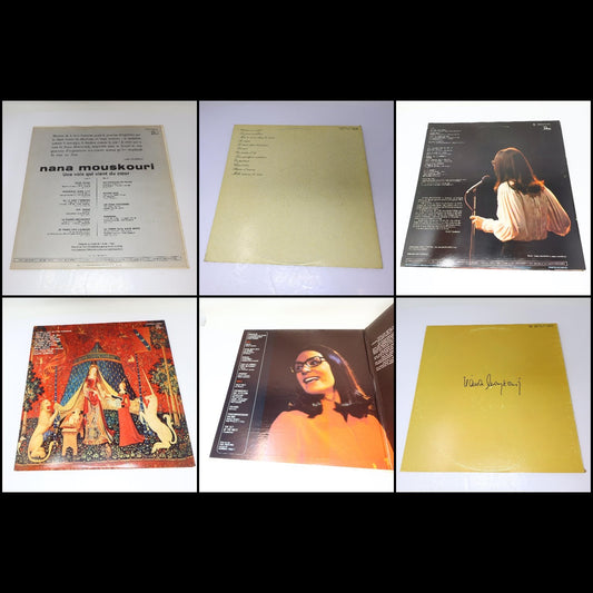 Nana Mouskouri Lot 6 Disques LP Record Une Voix Qui Vient Du Coeur/Tournesol