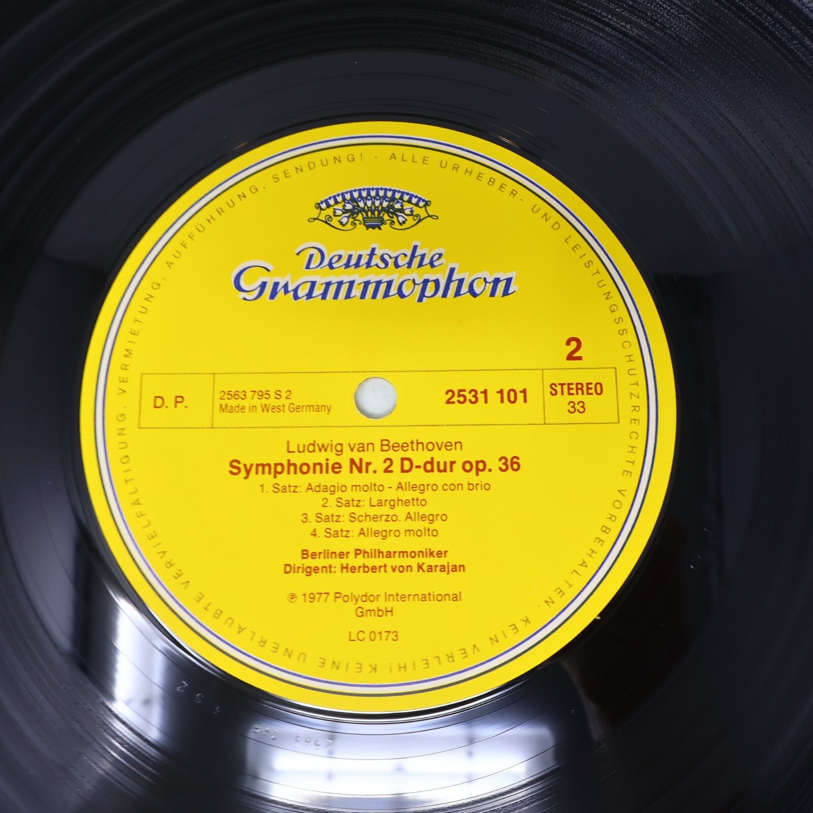 Beethoven Symphonie Nr. 1-2 5-6 8-9 Herbert von Karajan Berliner Lot 4 LP Record