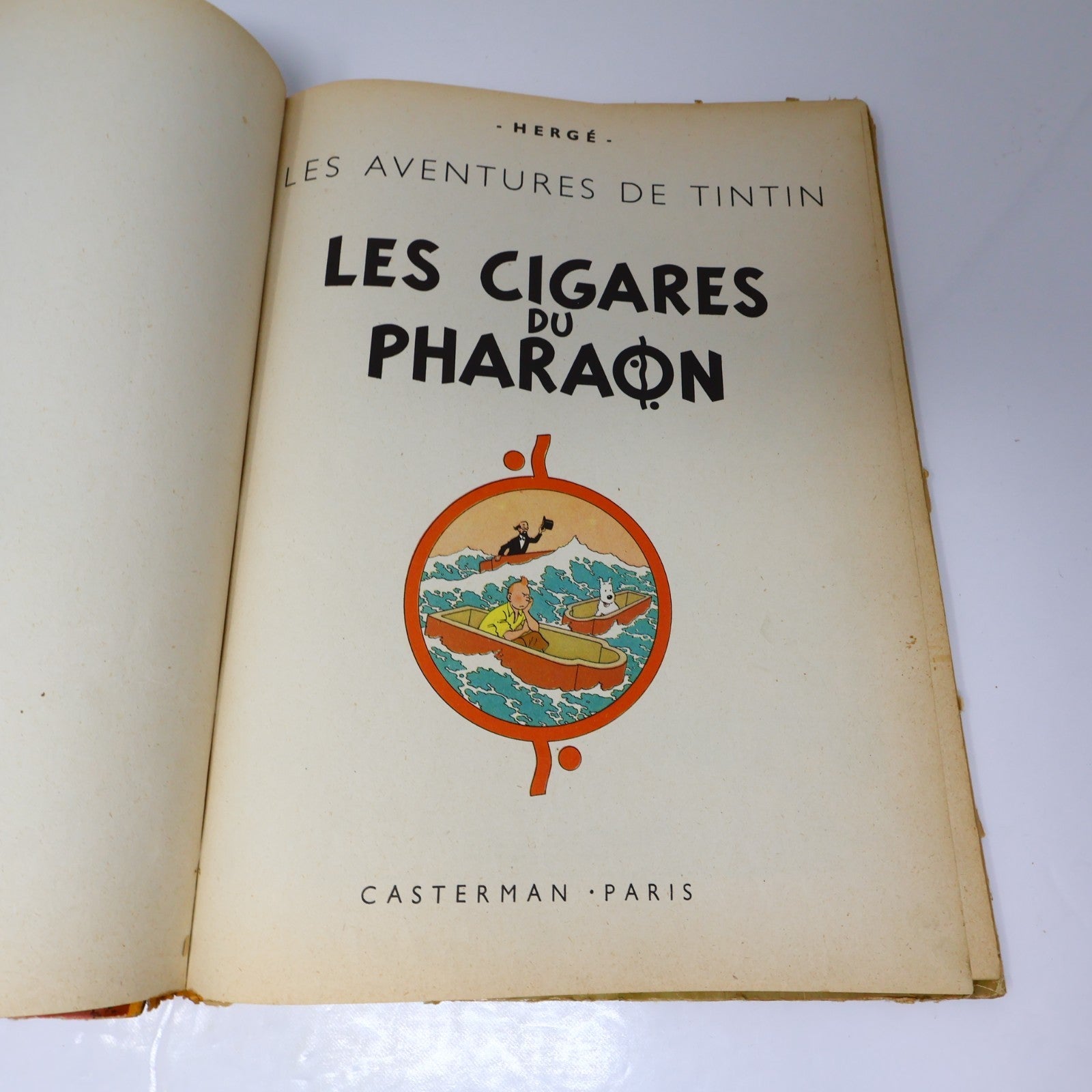Tintin Les Cigares du Pharaon Hergé Casterman B14 1955 EO Couleur Français HC