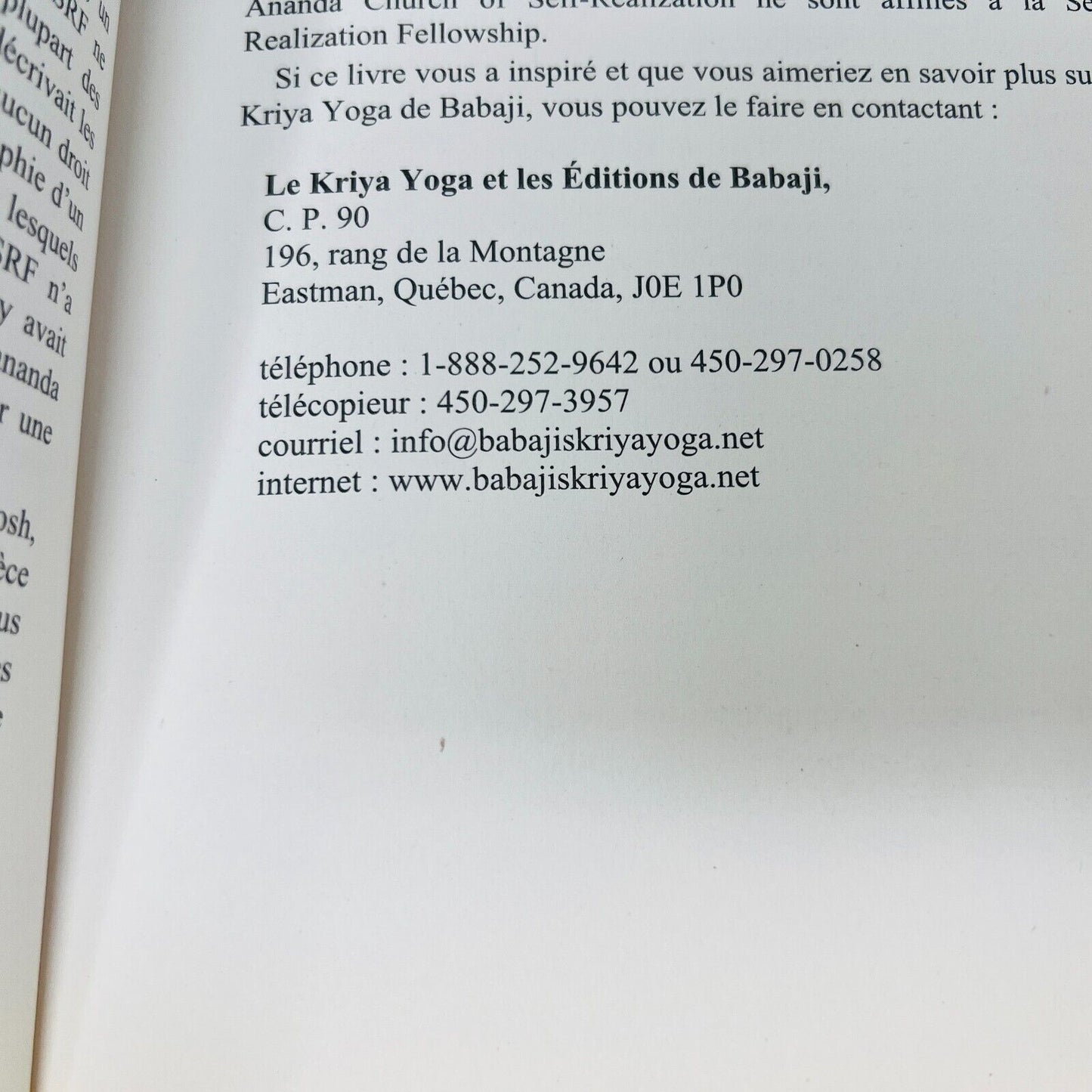2014 Autobiographie d'un Yogi Paramhansa Yogananda Éditions Kriya Yoga de Babaji