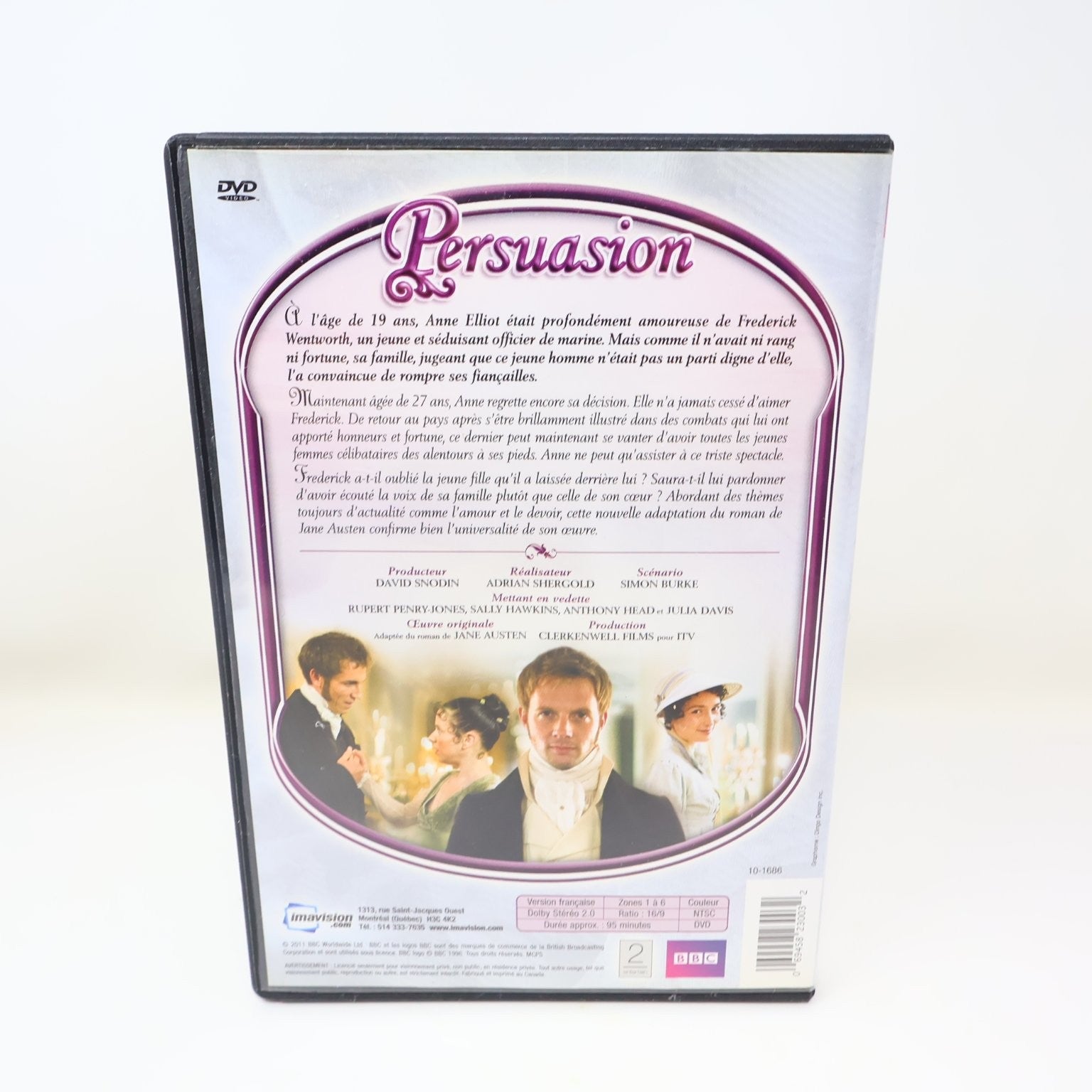 Persuasion DVD 1996 BBC Jane Austen Rupert Penry-Jones NTSC Region 1-6 Français