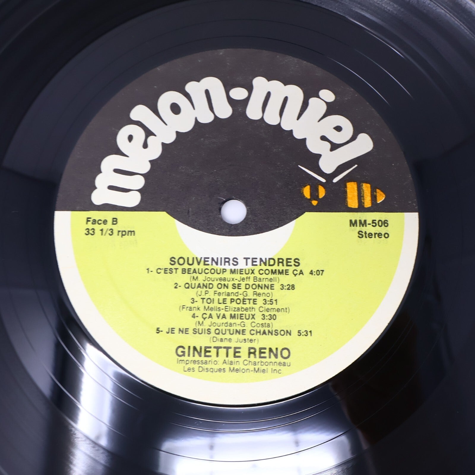 Ginette Reno Lot 6 Disques Record Aimons-nous/Quand On Se Donne/20 Grands Succès