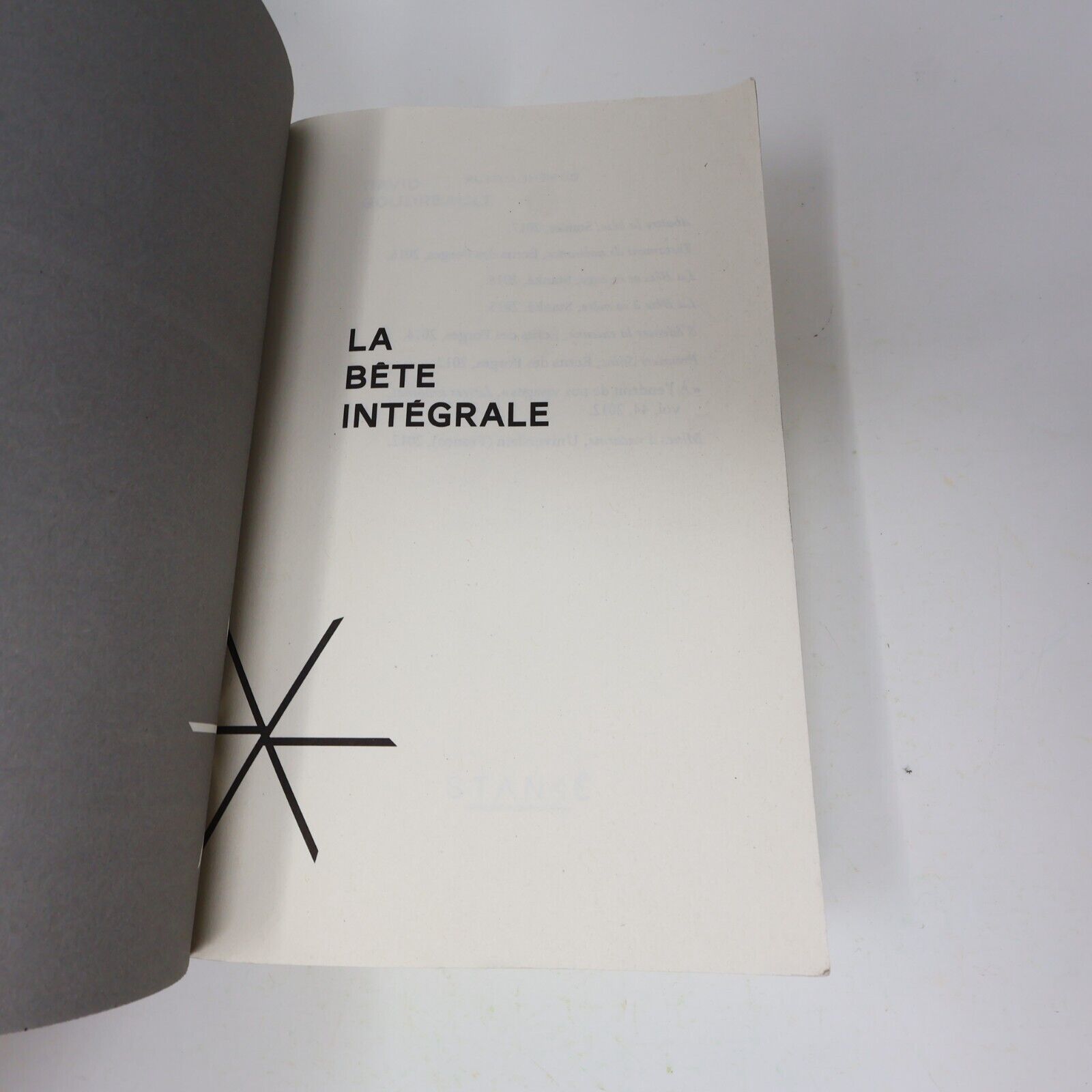 2018 La Bête Intégrale David Goudreault Littérature Québécoise Roman Stanké PB