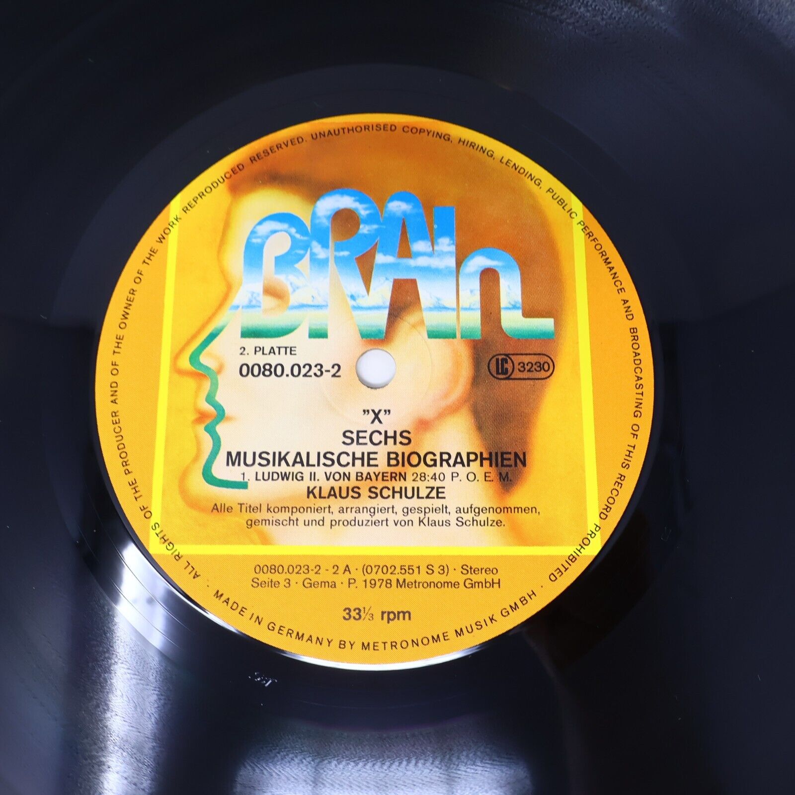 Klaus Schulze "X" 2x LP Record Vinyl 1978 Germany Brain 0080.023 Berlin-School