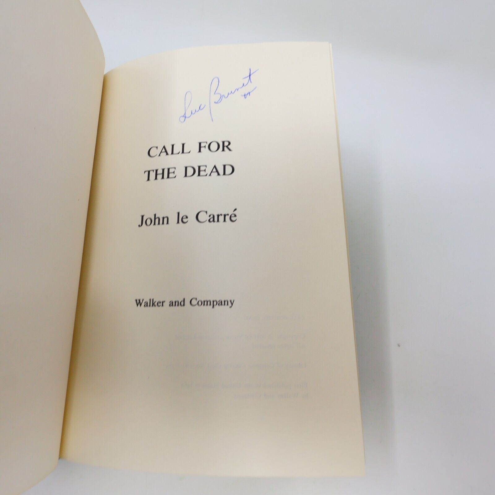1962 Call For the Dead John le Carré Walker and Company Hardcover Espionage Spy