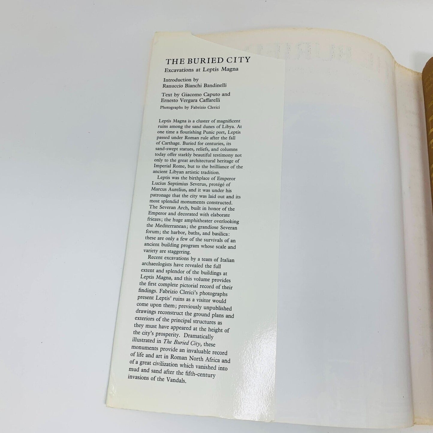 1967 The Buried City Excavations at Leptis Magna Praeger Hardcover Archaeology