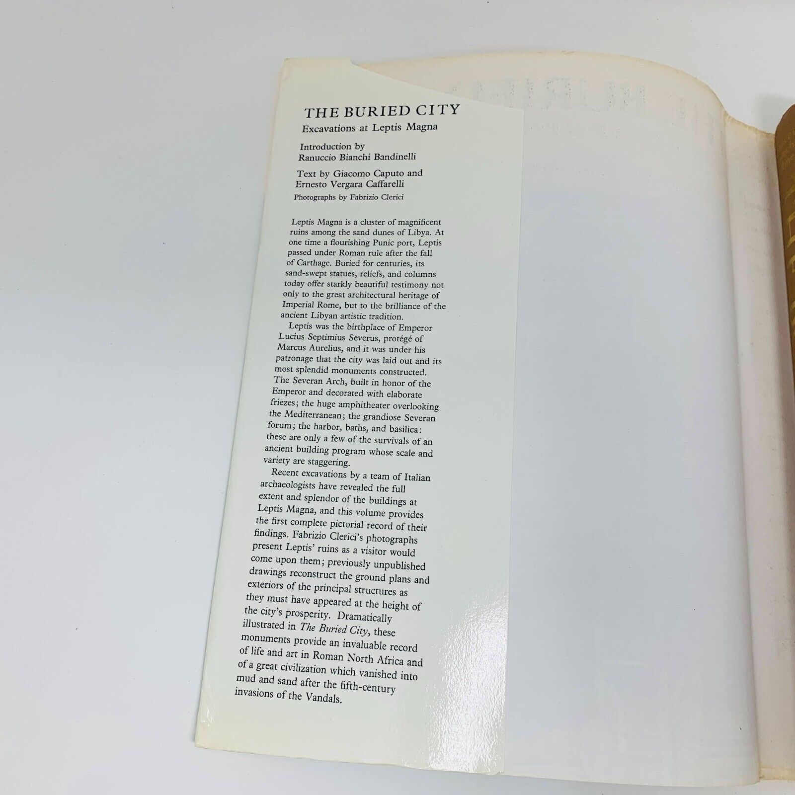 1967 The Buried City Excavations at Leptis Magna Praeger Hardcover Archaeology