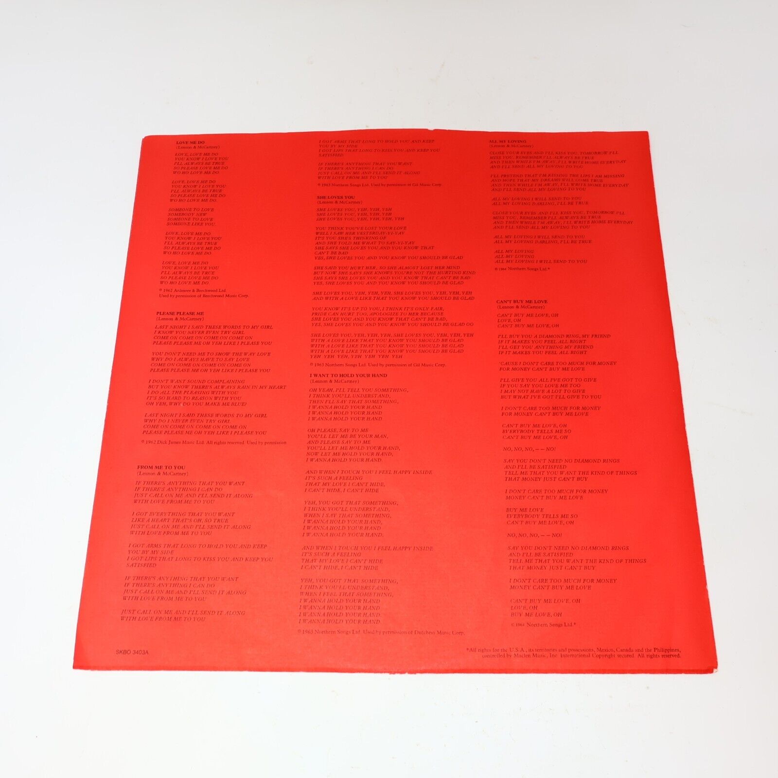 The Beatles 1962-1966 Red + 1967-1970 Blue Lot 2 LP Record 1973 SKBO 3403 3404