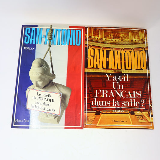 San-Antonio Y A-T-Il un Français dans la Salle? Lot 2 Livres Crime Humour 80s PB