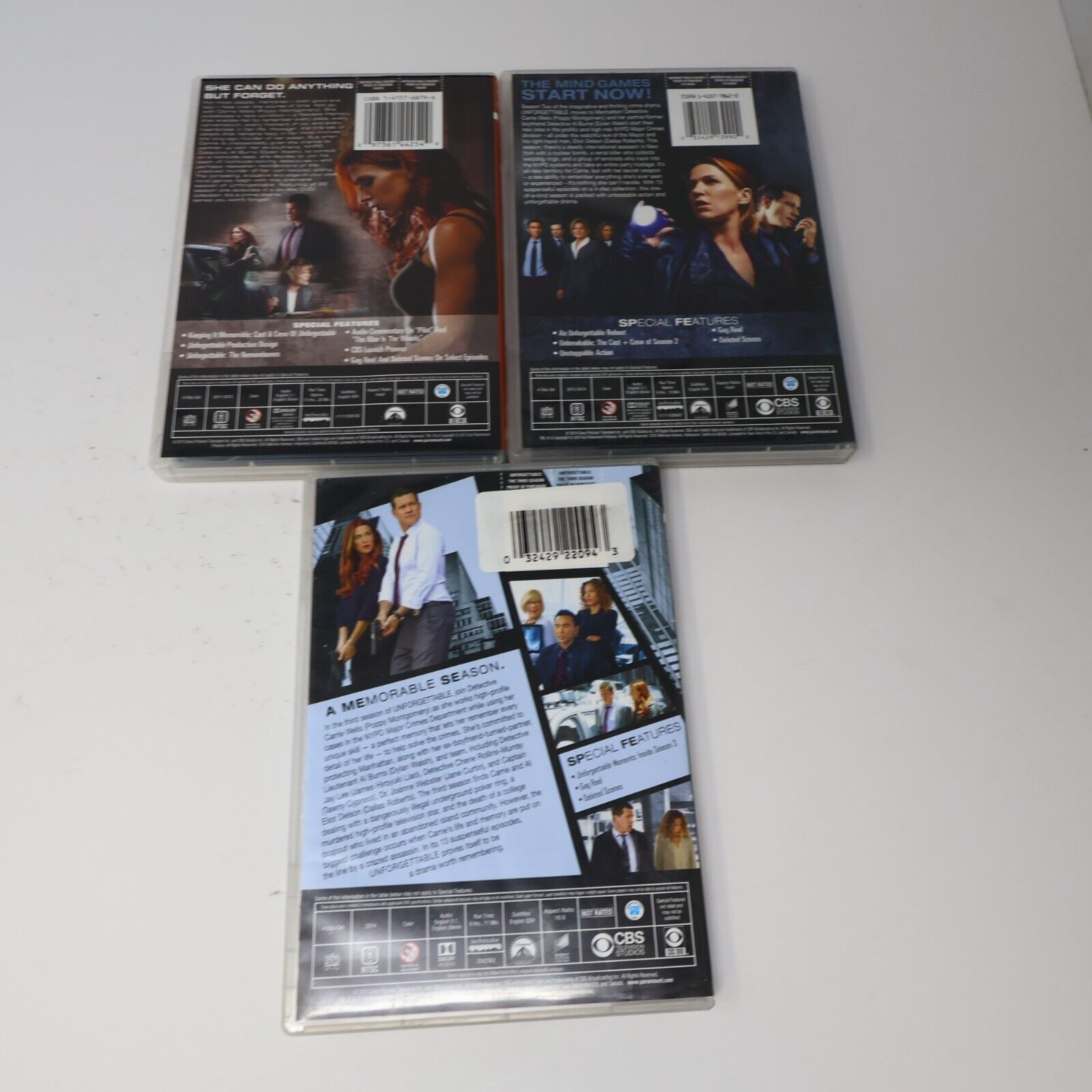 Unforgettable Seasons 1-3 DVD Lot Tested NTSC Region 1 Poppy Montgomery English