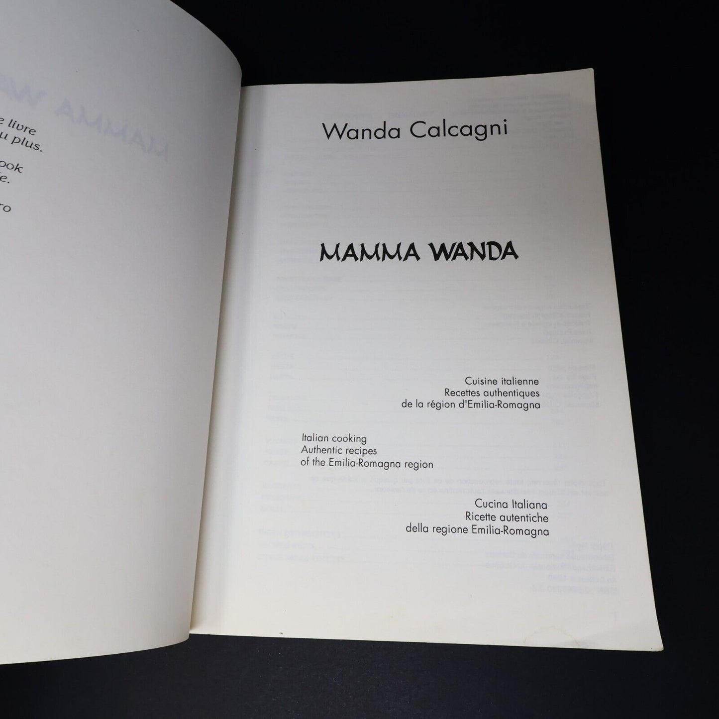 1990 Mamma Wanda Cuisine Italienne Recettes Authentiques de Wanda Calcagni Livre