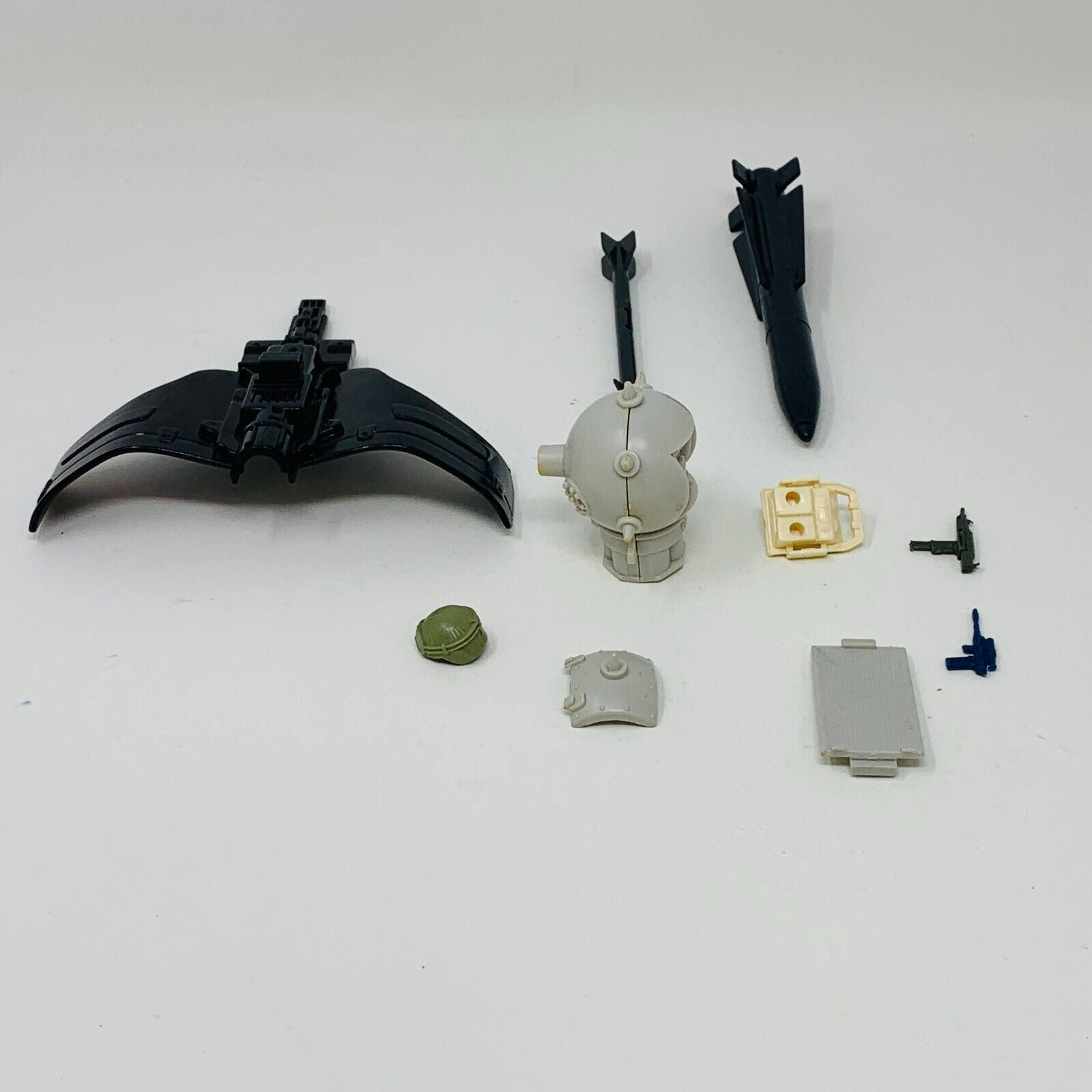 1980s GI Joe Mixed Parts Lot Uzi Air Mine Airborne Helmet Gun Backpack Missiles