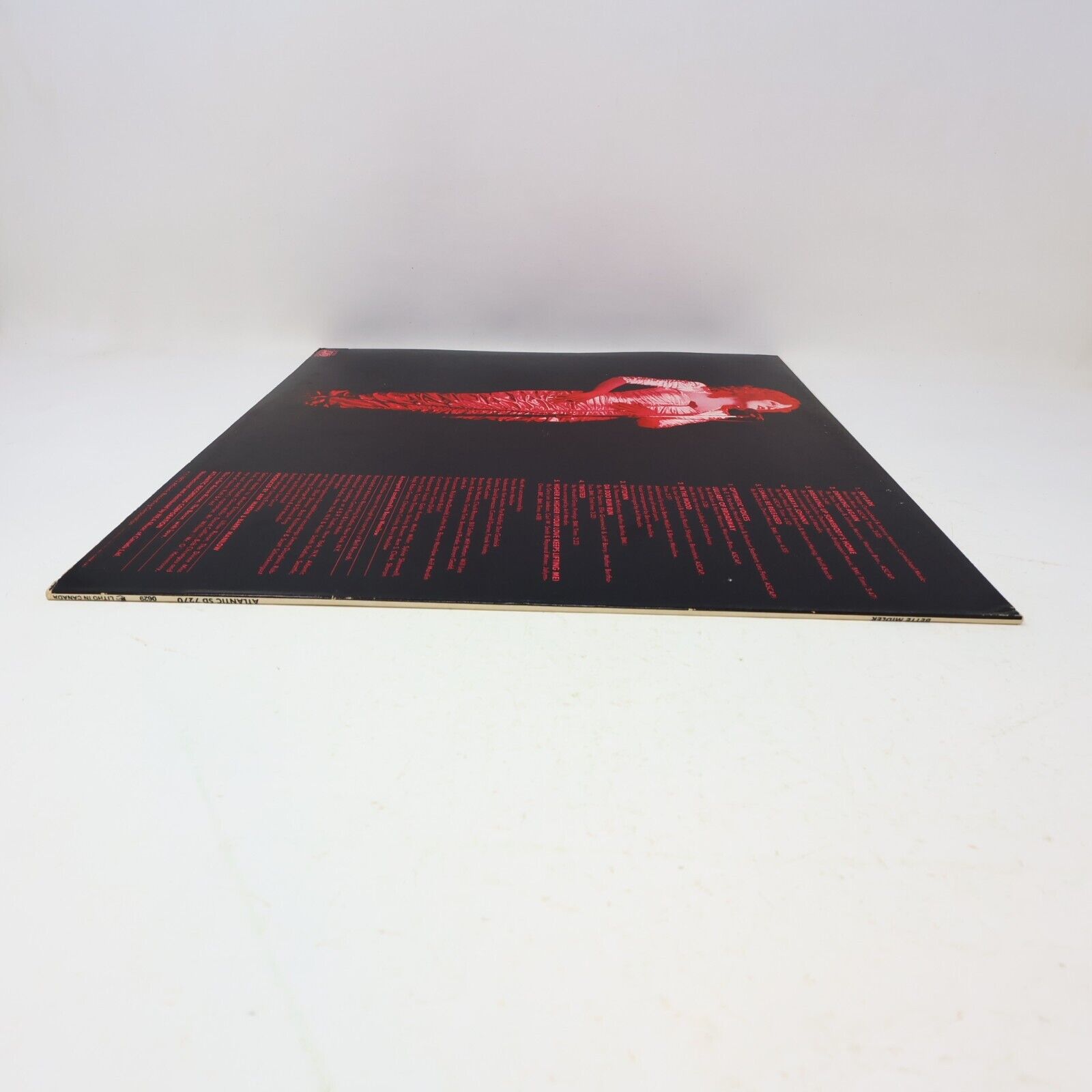 Bette Midler Self Titled LP Record Vinyl SD 7270 Atlantic Canada Poster Included