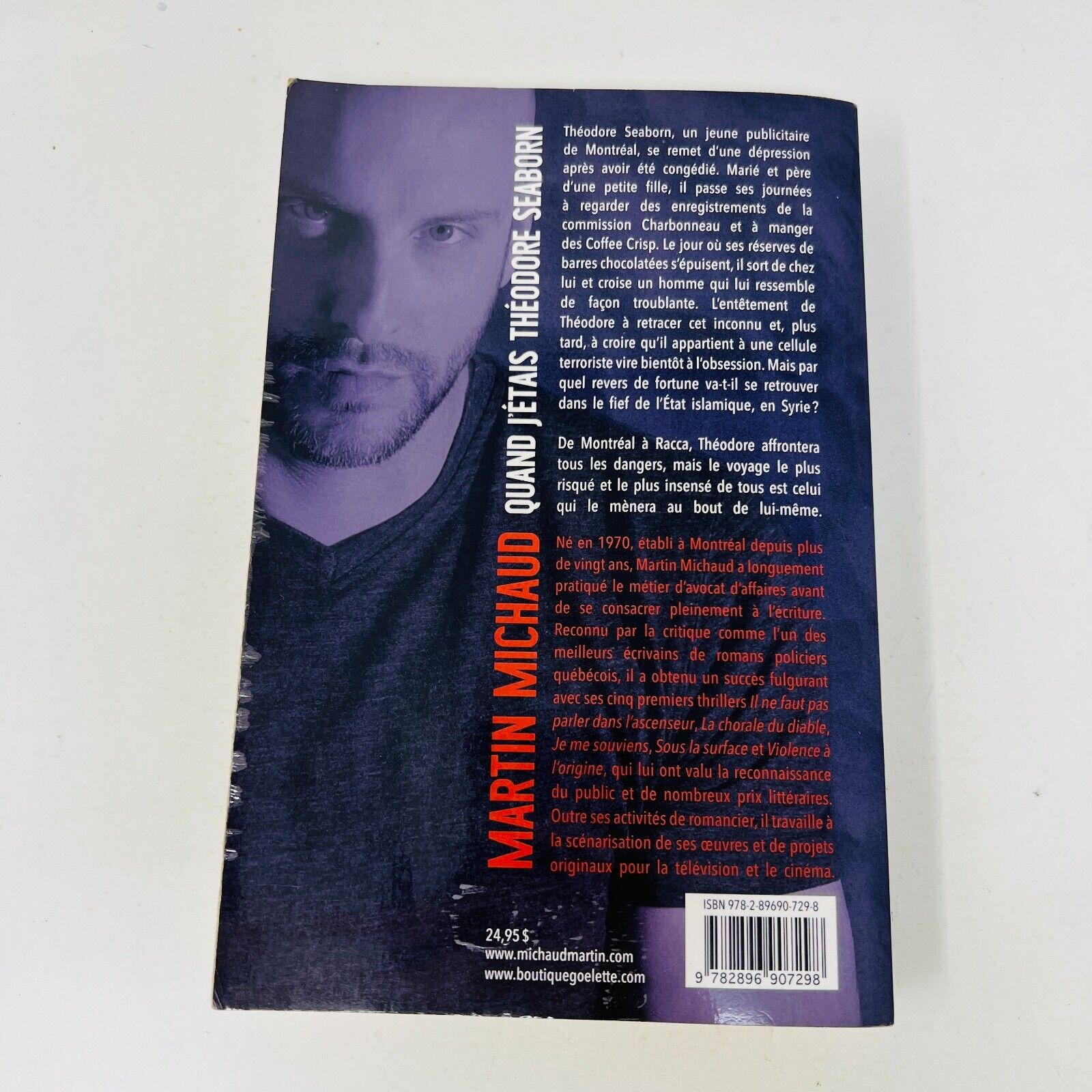 2015 Quand j'Étais Théodore Seaborn de Martin Michaud Livre Goélette Thriller