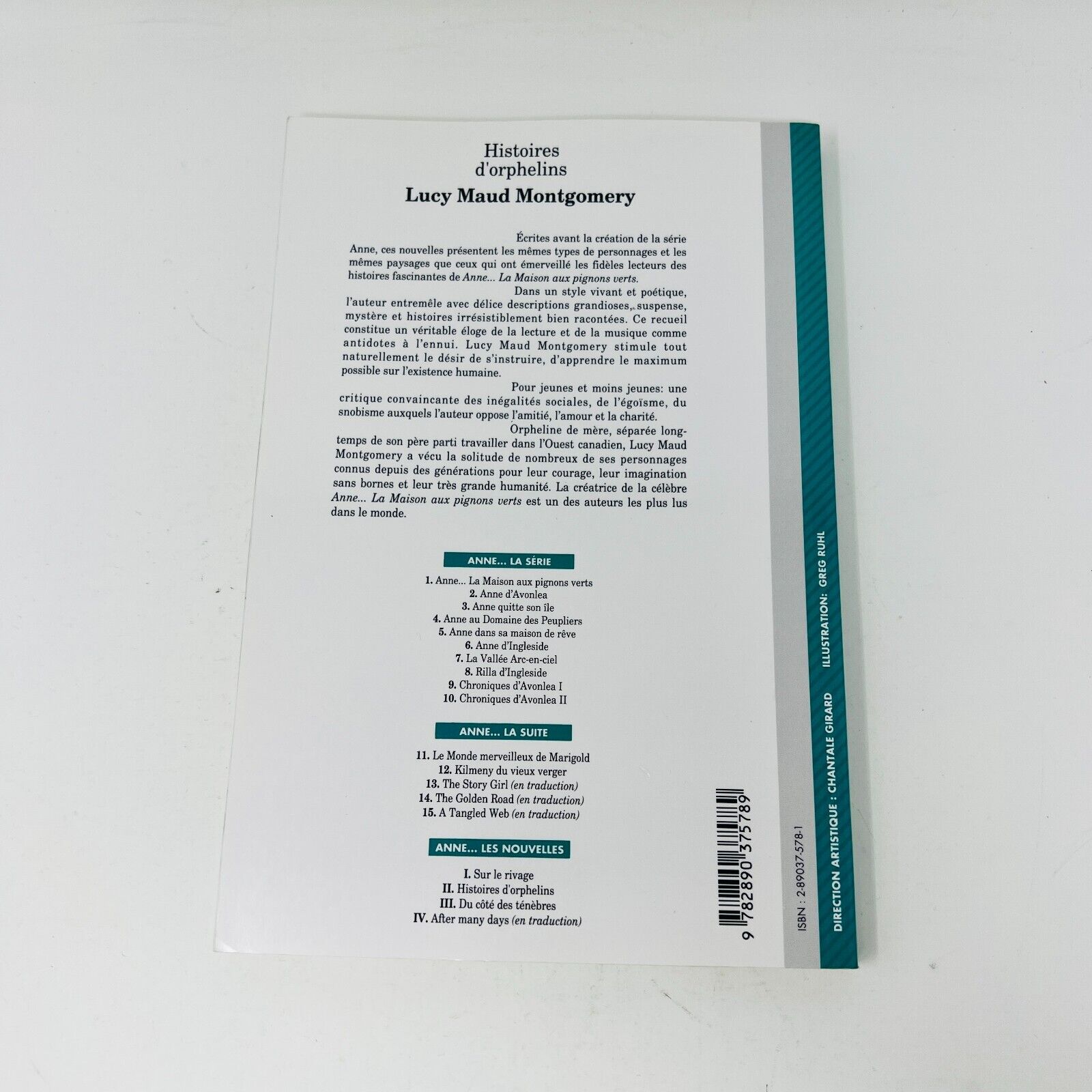1992 Histoires d'Orphelins de Lucy Maud Montgomery Français Anne...Les Nouvelles
