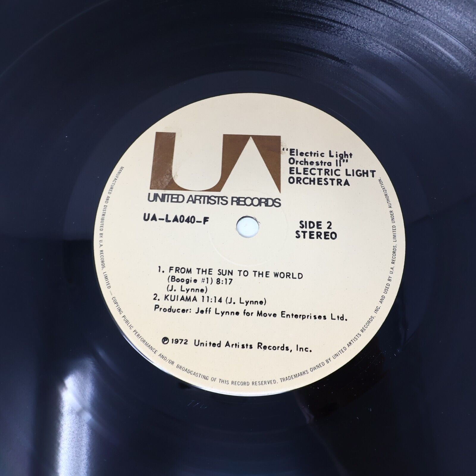 Electric Light Orchestra II ELO #2 LP Record 1973 UA-LA040-F Roll Over Beethoven