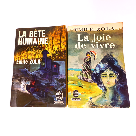 Émile Zola Lot 2 Livres Poche La Joie de Vivre/Bête Humaine Roman France French