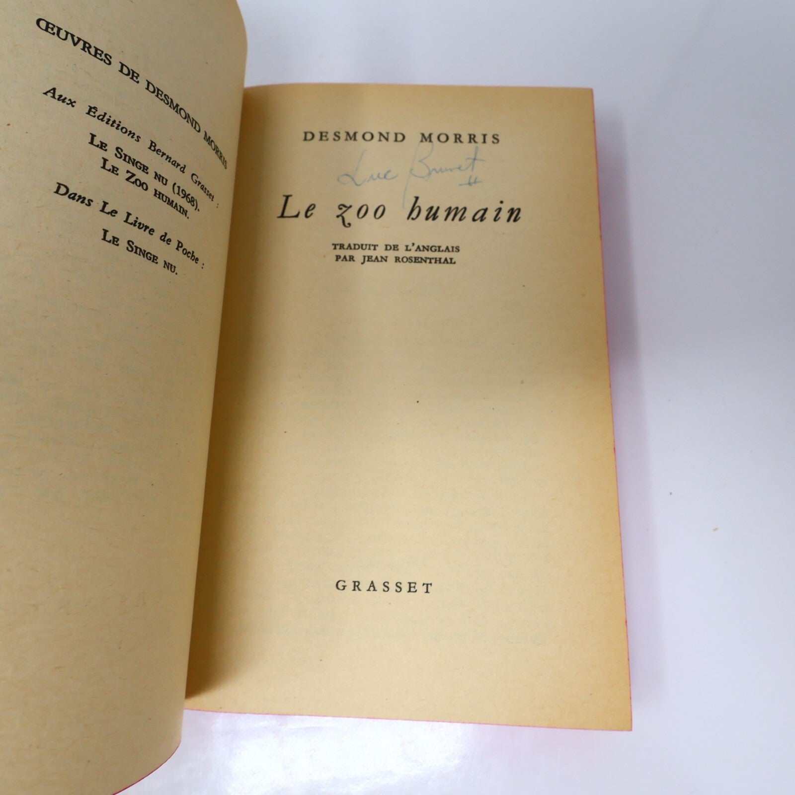 Desmond Morris Lot 2 Livres Poche Le Singe Nu/Zoo Humain Sciences Biologie 1971