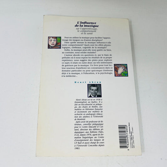 1989 L'Influence de la Musique de Henri Abran Apprentissage Comportement Santé