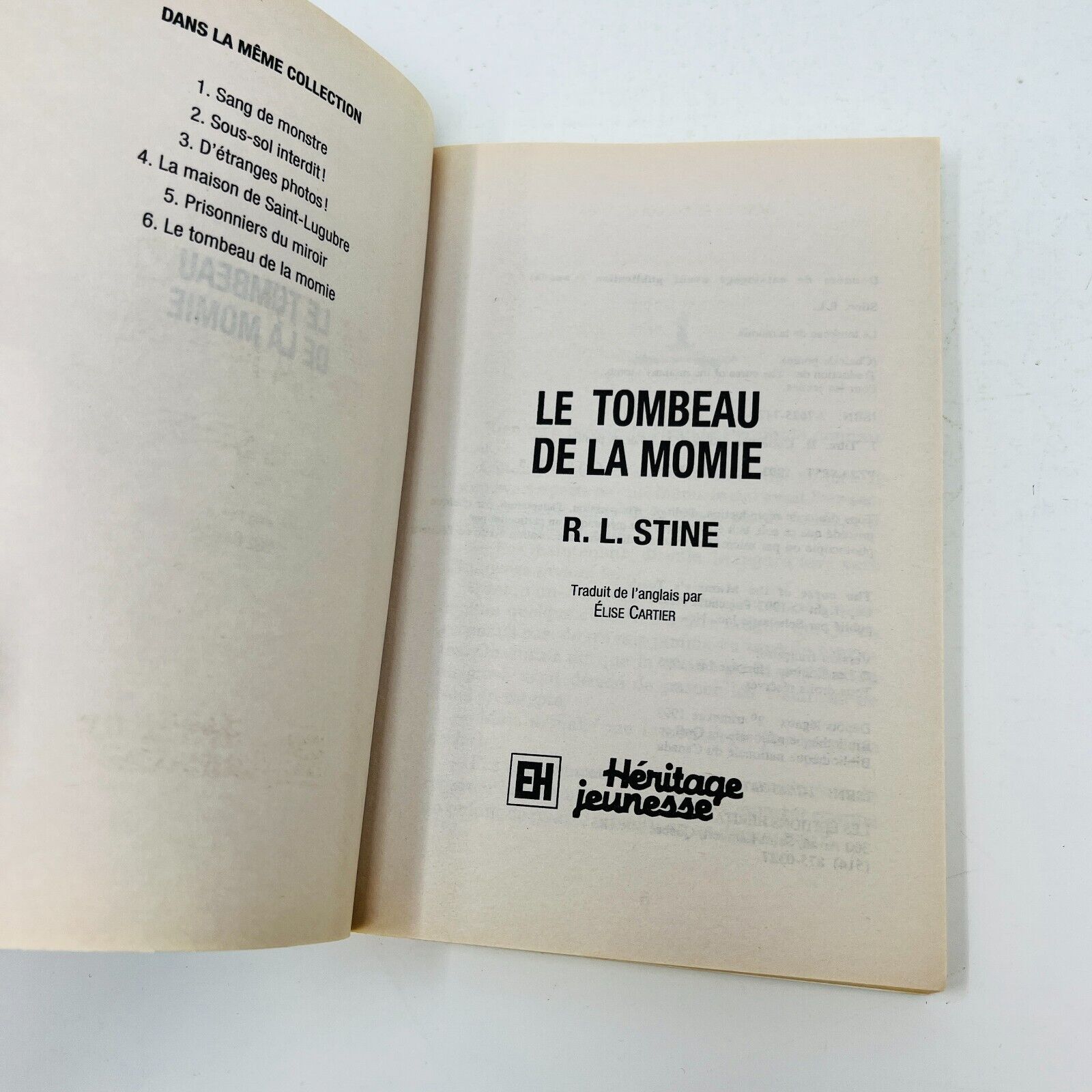 8x Chair de Poule EH Lot French Goosebumps Français R.L. Stine 90s Plage Hantée