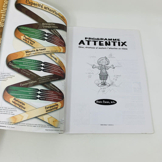 Programme Attentix Gérer Structurer l'Attention en Classe Alain Caron Livre Book