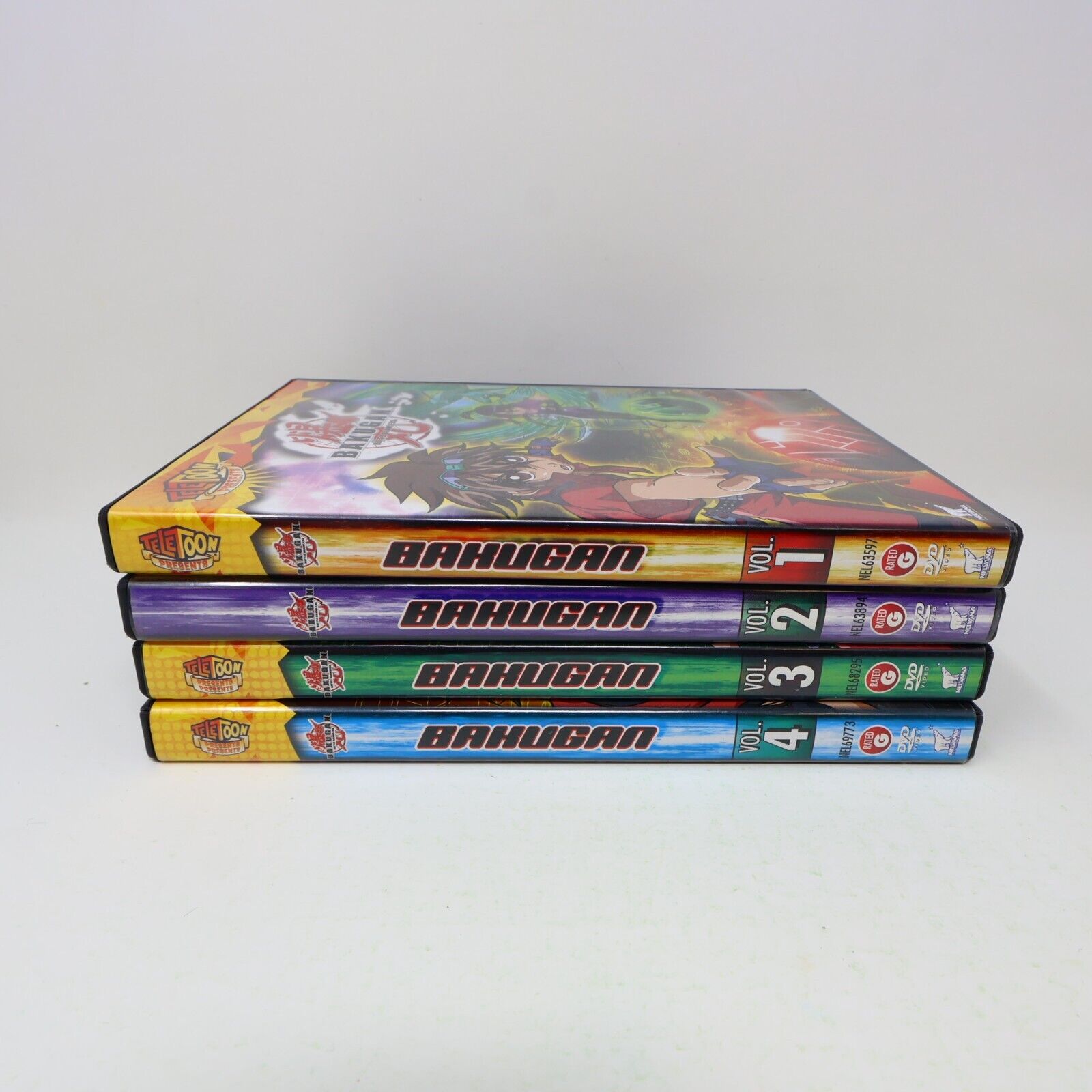 Bakugan Battle Brawlers #1-2-3-4 DVD Lot TeleToon English Français NTSC Tested