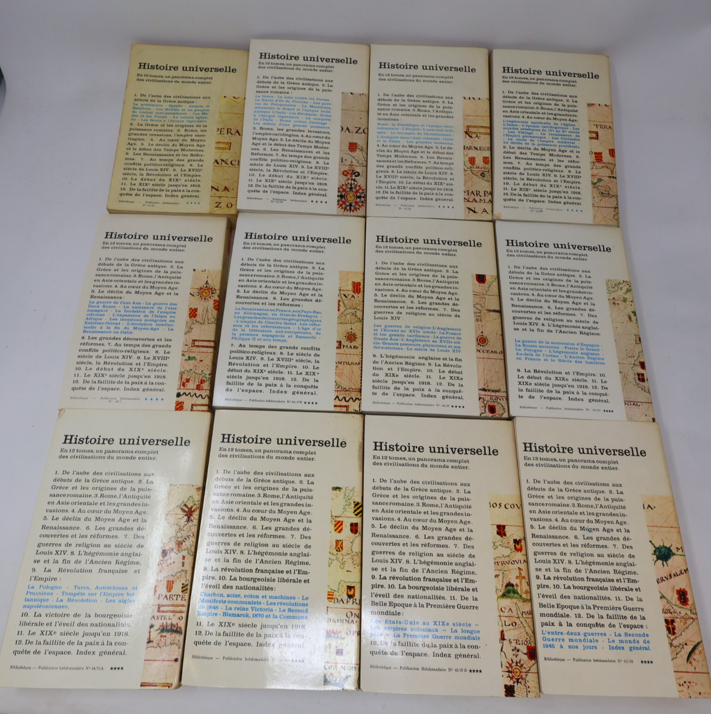 Histoire Universelle en 12 Volumes 1-12 Marabout Français Coffret Lot Livres 60s