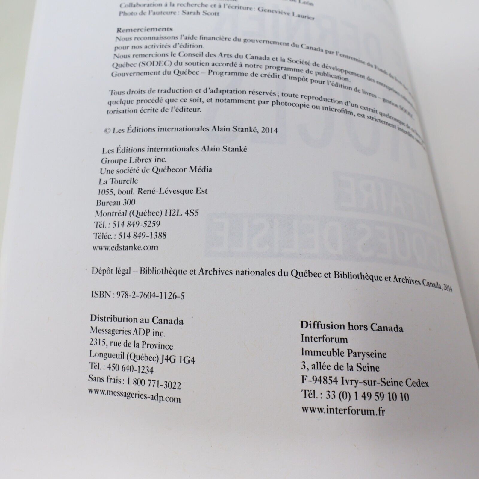 2014 Le Dernier Procès l'Affaire Jacques Delisle Kathryne Lamontagne Stanké PB