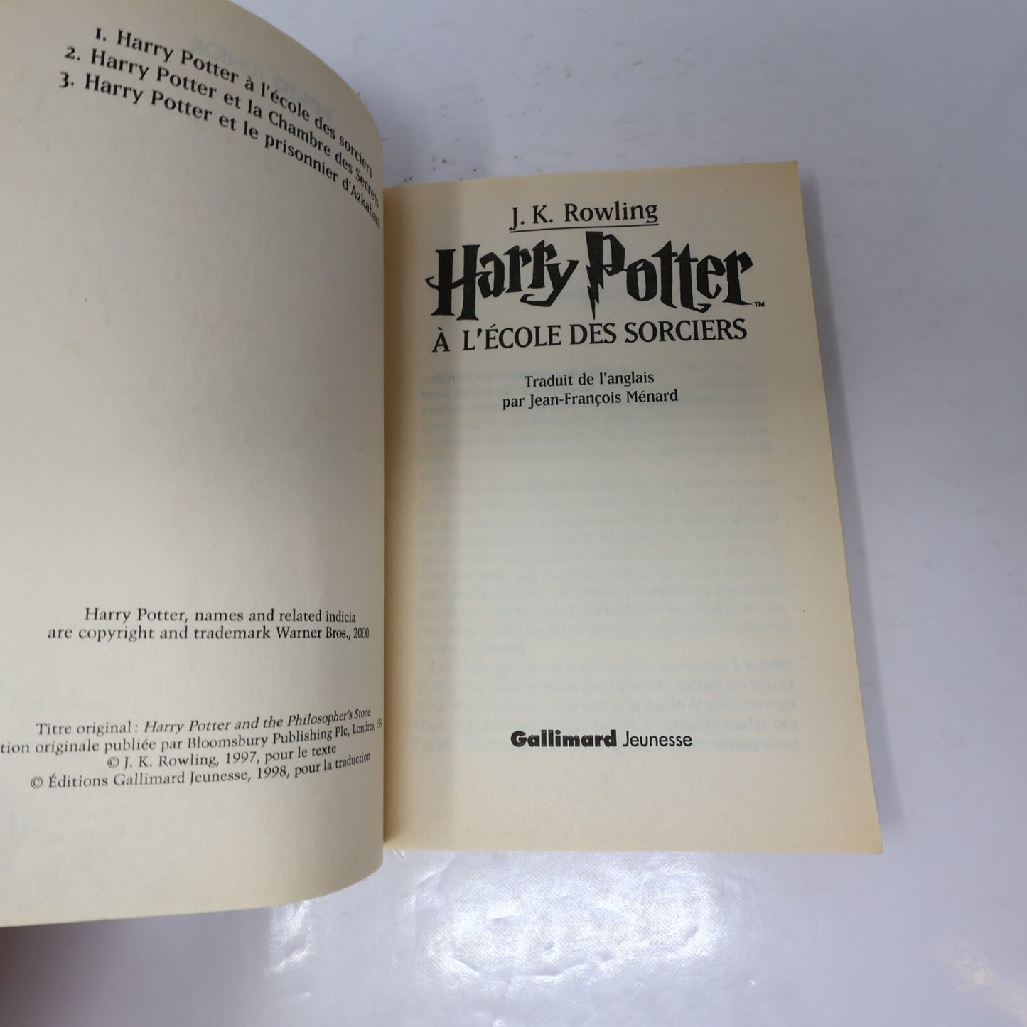 Harry Potter Coffret #1-3 École des Sorciers/Chambre des Secrets/Azkaban Rowling