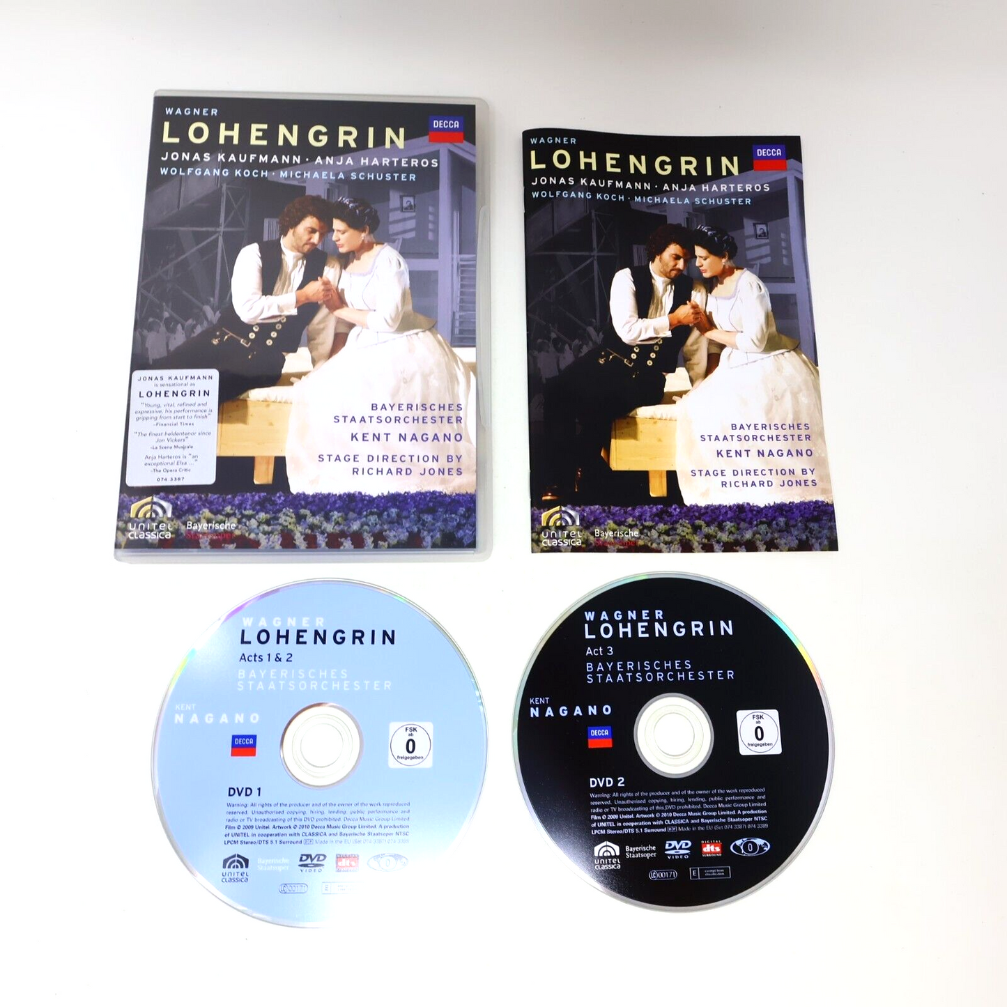 Lohengrin Richard Wagner DVD Kent Nagano Jonas Kaufmann Richard Jones NTSC 2010