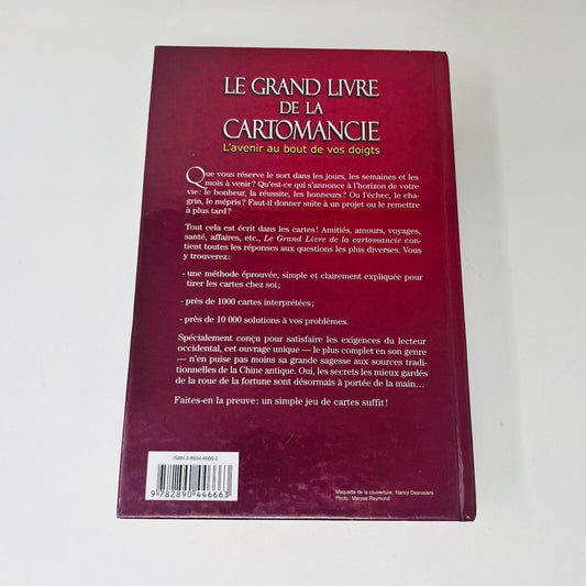 1999 Le Grand Livre de la Cartomancie de Gerhard von Lentner en Français Avenir